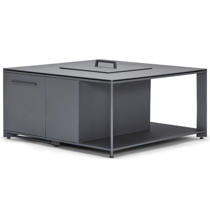 42" Essence Shelf Style Coffee Table Height Square Fire Table