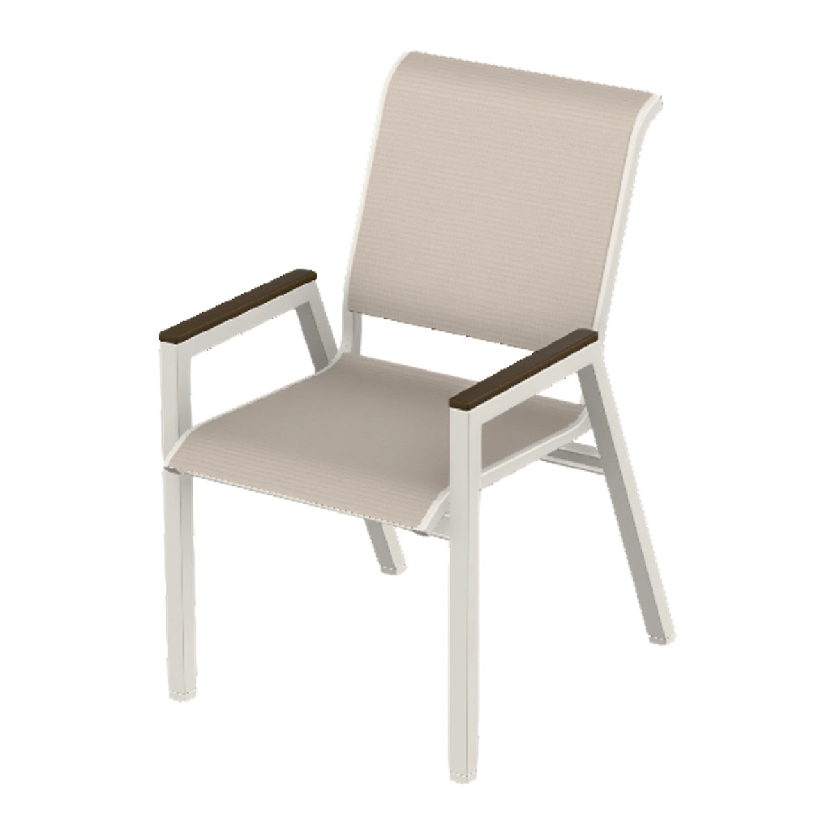 Bazza Sling Bistro Chair — Snow PC / Kona Accents