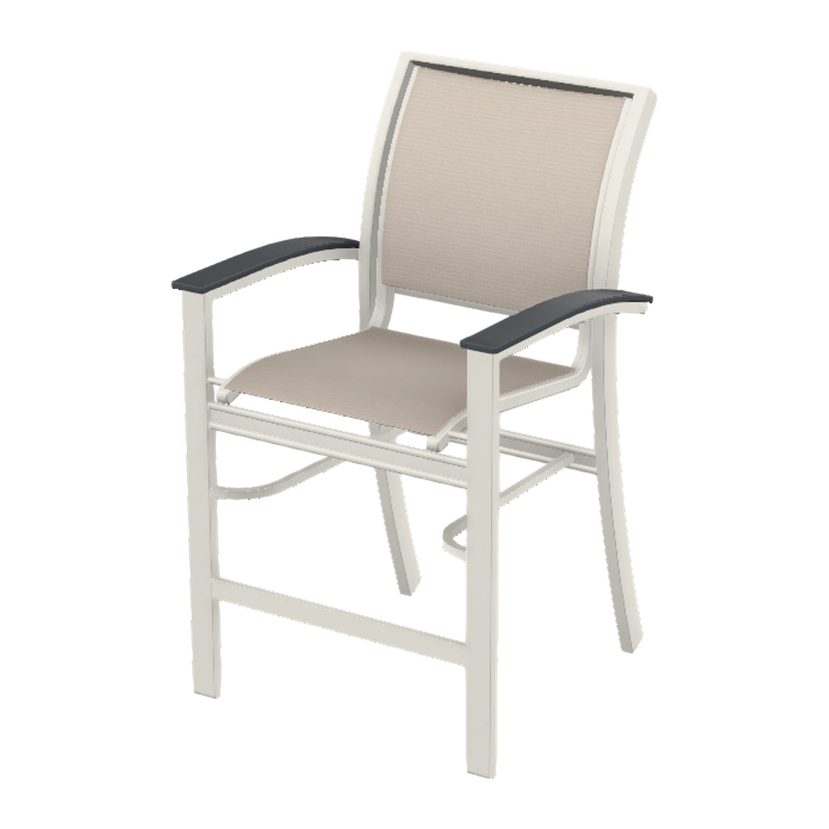 Bazza Sling Balcony Chair — Snow PC / Graphite Accents