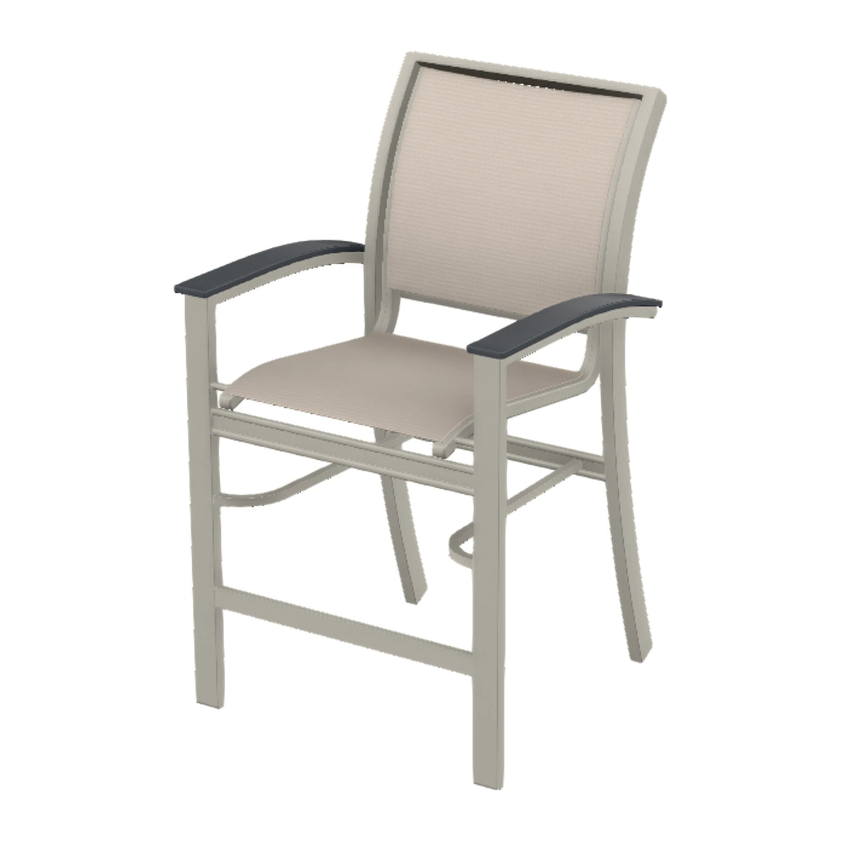 Bazza Sling Balcony Chair — Warm Grey PC / Graphite Accents