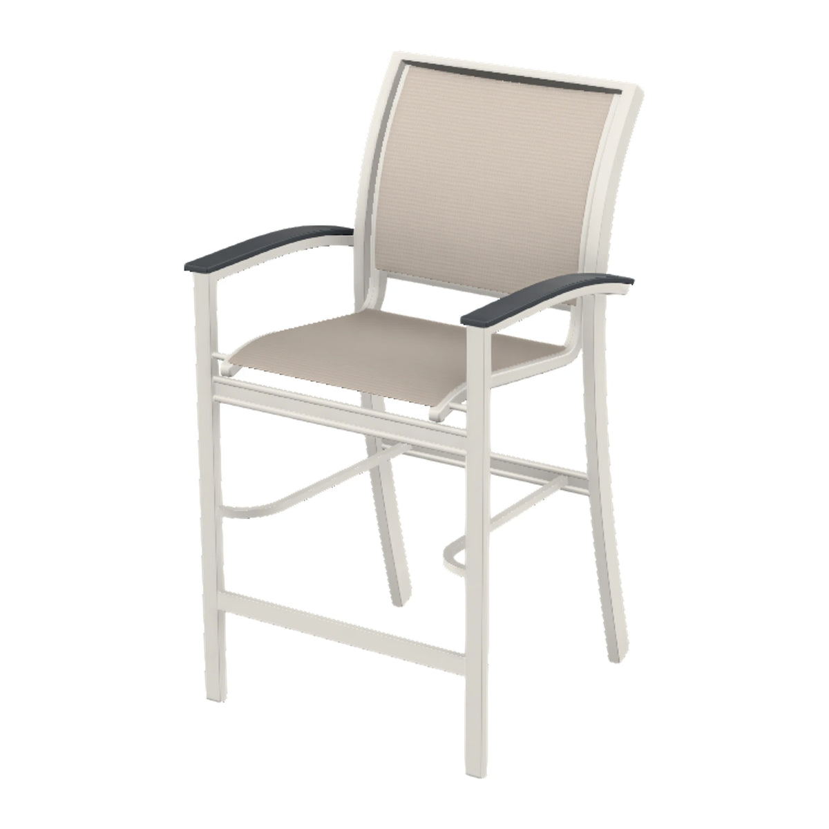 Bazza Sling Bar Chair — Snow PC / Graphite Accents