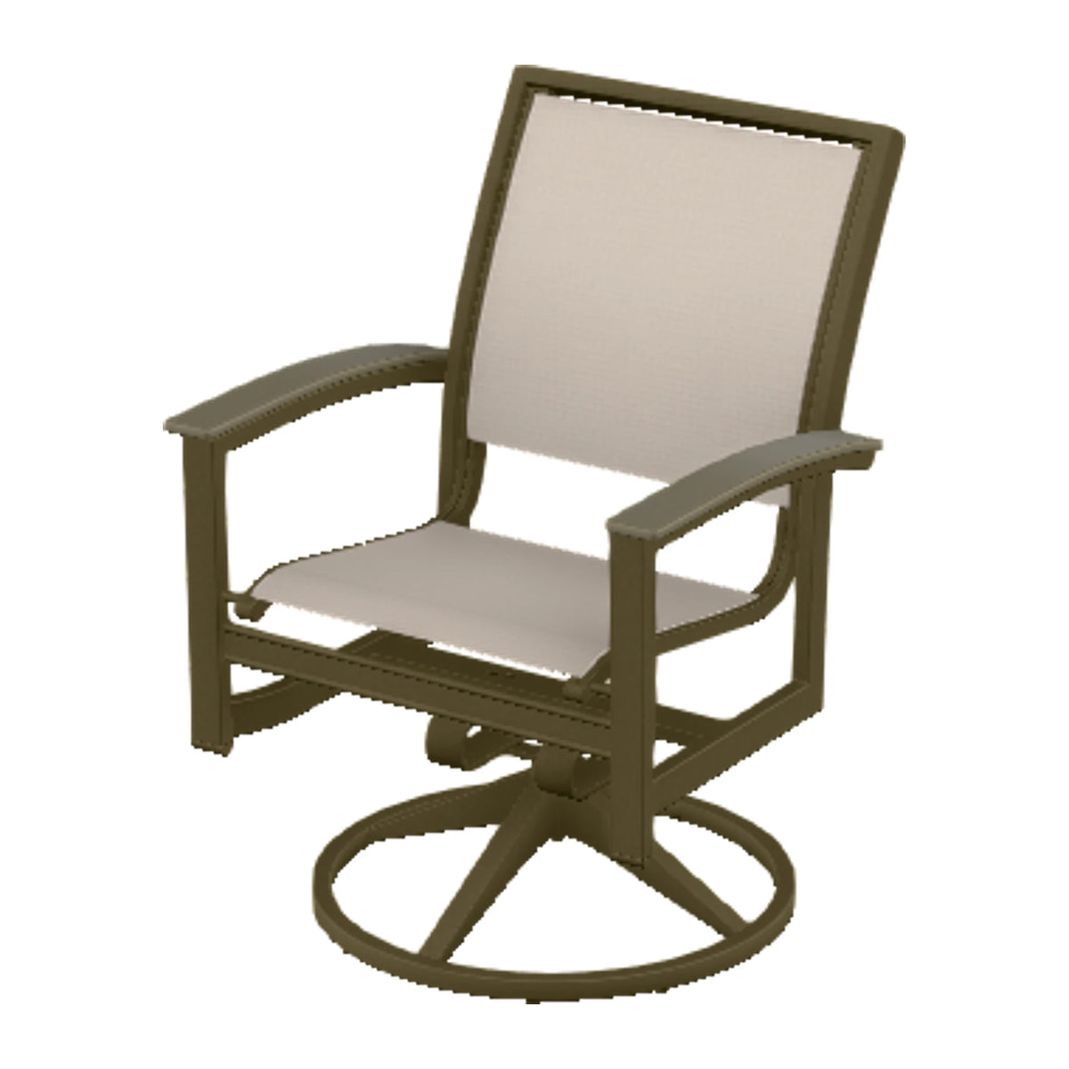 Bazza Sling Swivel Rocker Dining Chair — Beachwood PC / Beachwood Accents
