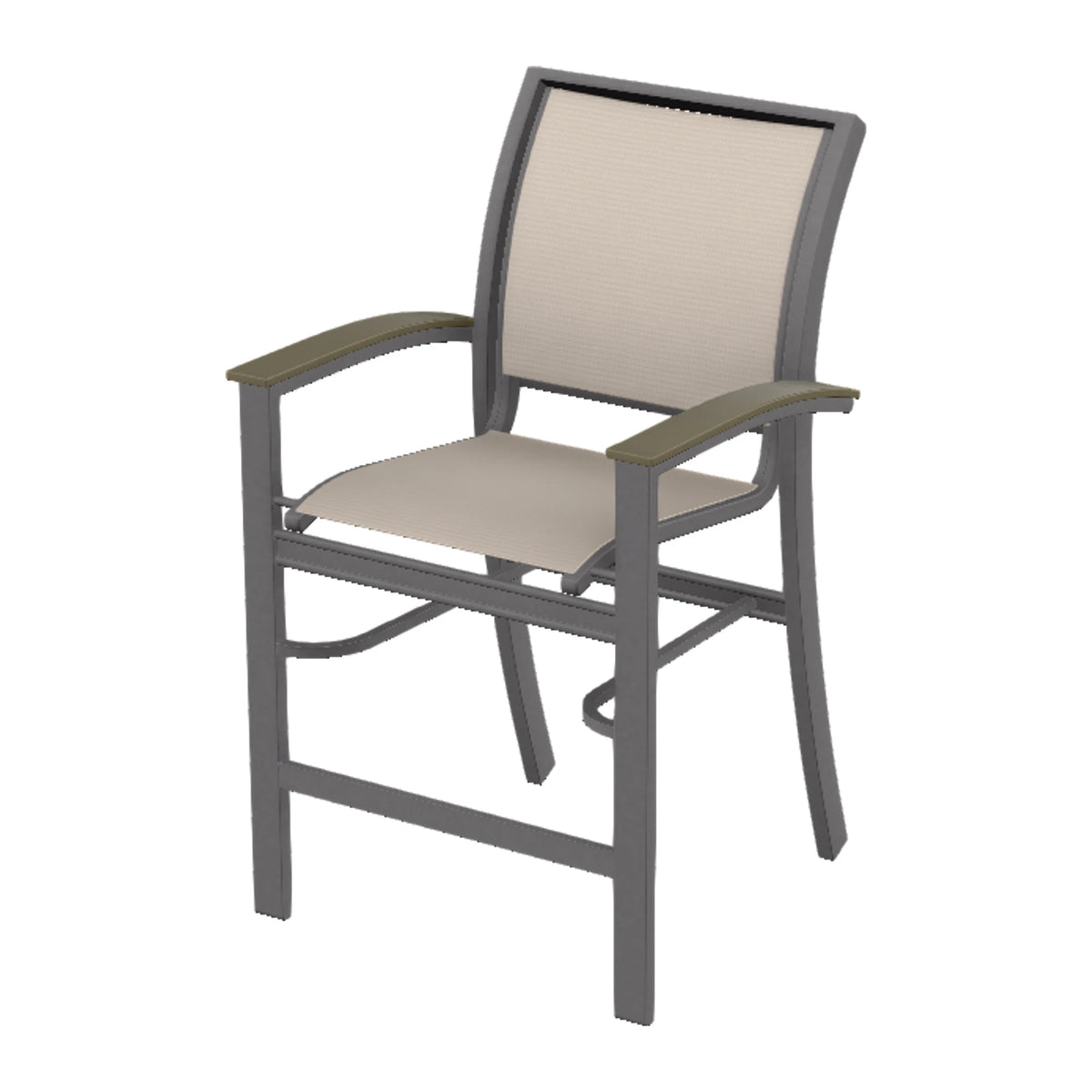 Bazza Sling Balcony Chair — Graphite Txt PC / Beachwood Accents