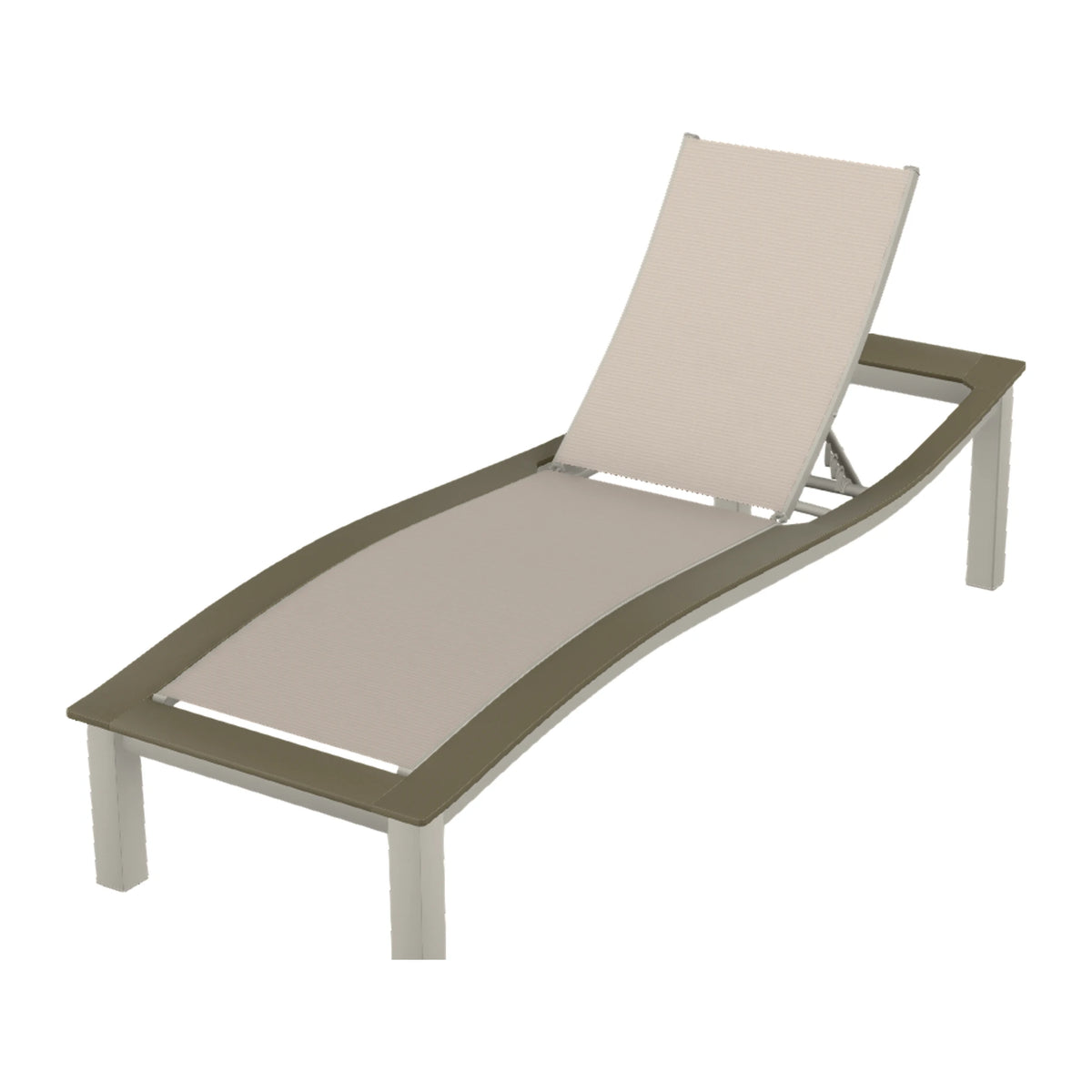 Bazza Sling Armless Chaise — Warm Grey PC / Beachwood Accents