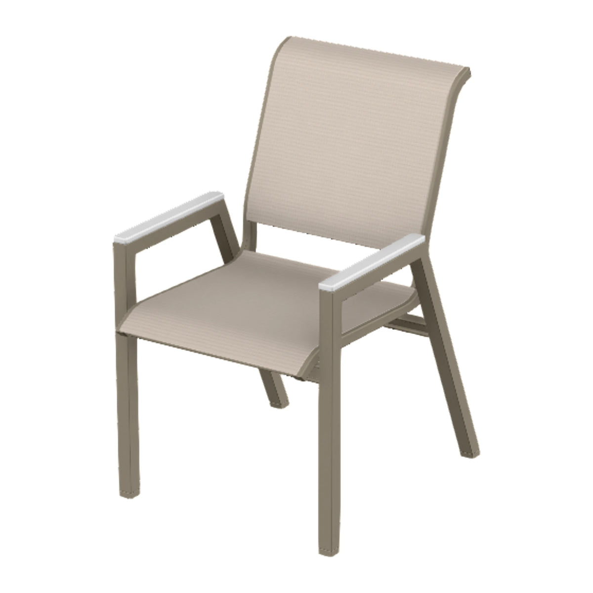 Bazza Sling Bistro Chair — Storm PC / Snow Accents