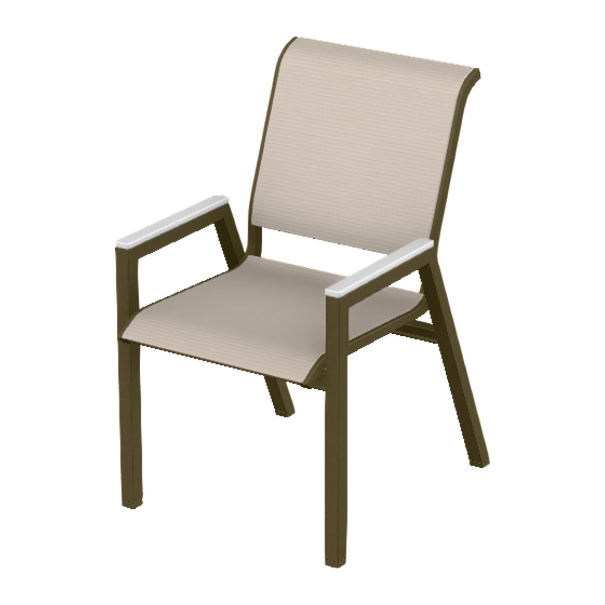 Bazza Sling Bistro Chair — Beachwood PC / Snow Accents