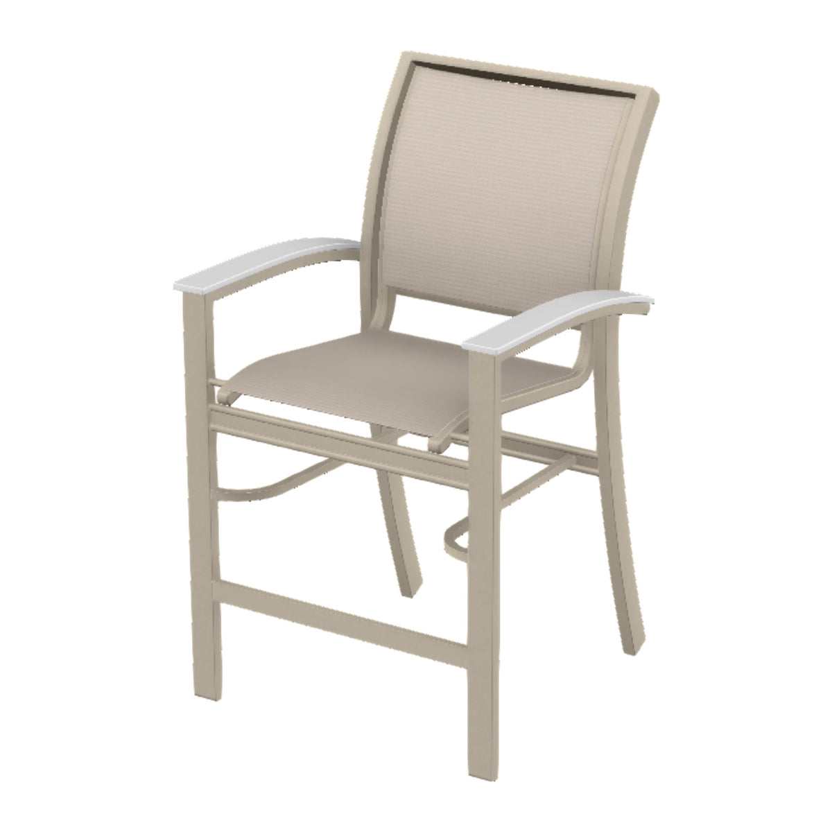 Bazza Sling Balcony Chair — Desert Sand PC / Snow Accents