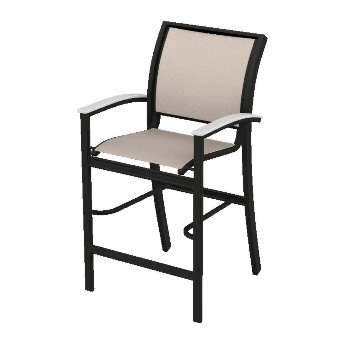 Bazza Sling Bar Chair — Black PC / Snow Accents