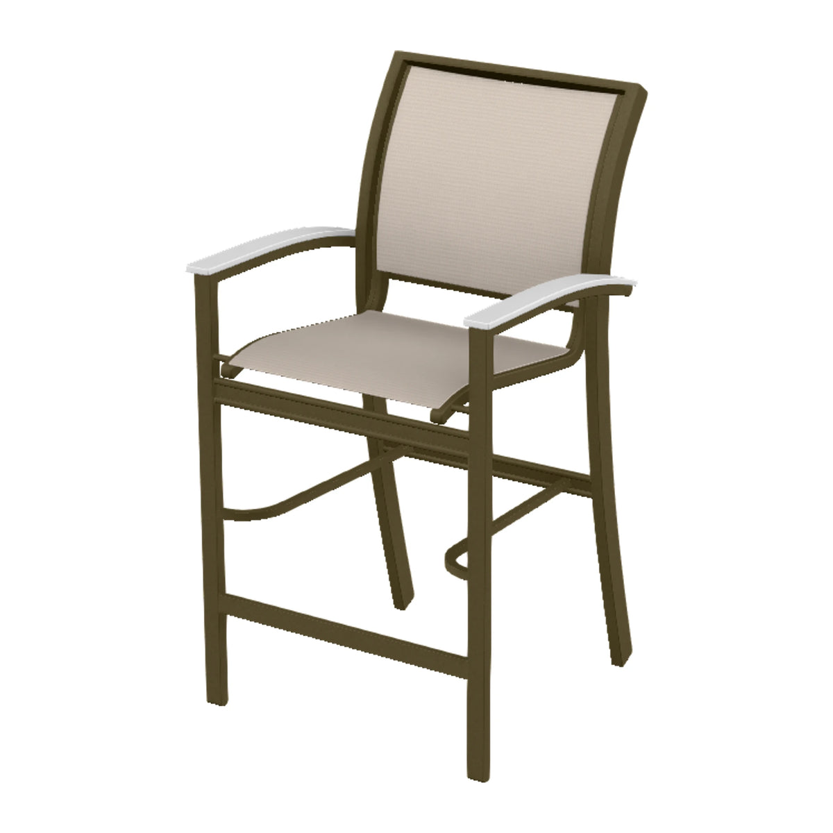 Bazza Sling Bar Chair — Beachwood PC / Snow Accents