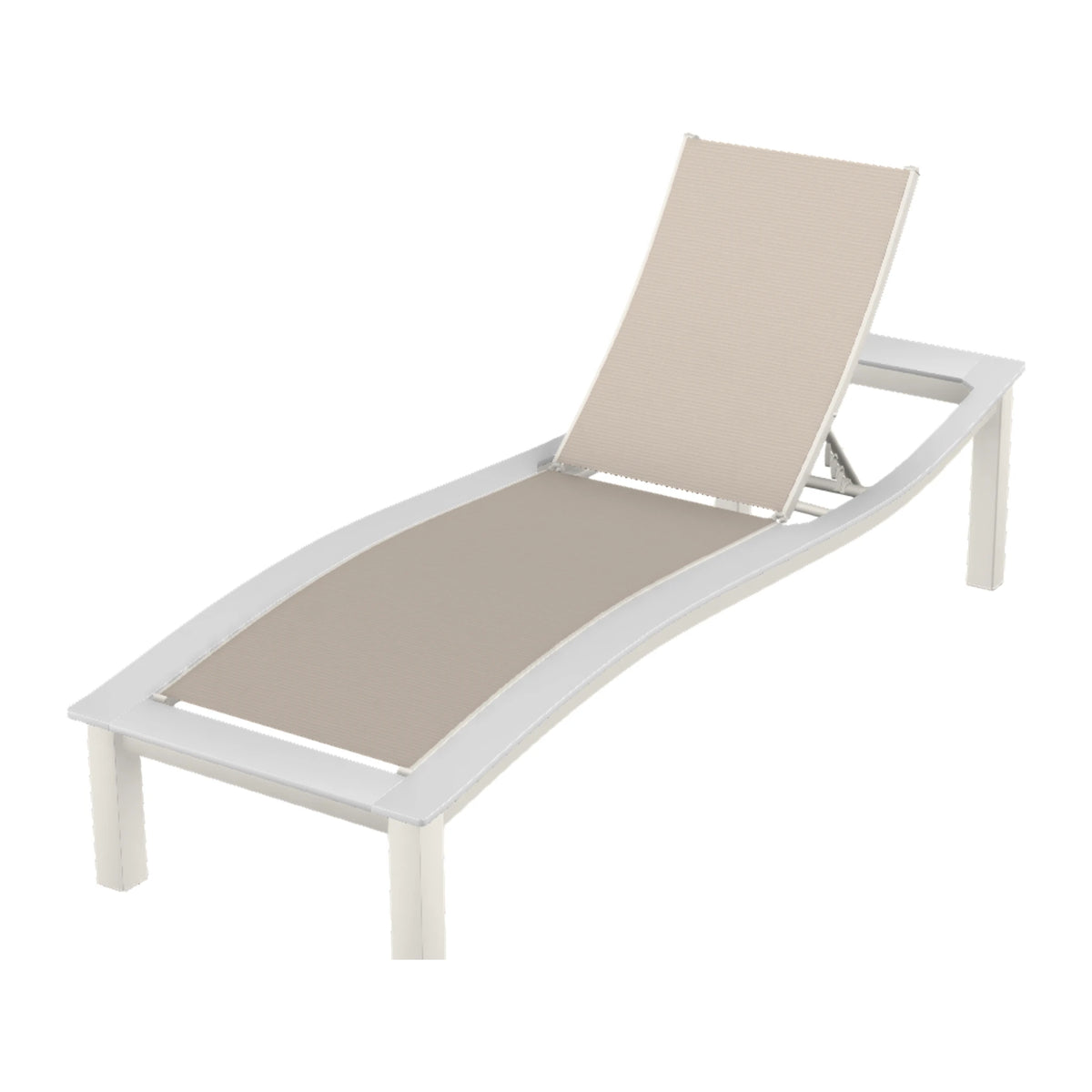 Bazza Sling Armless Chaise — Snow PC / Snow Accents