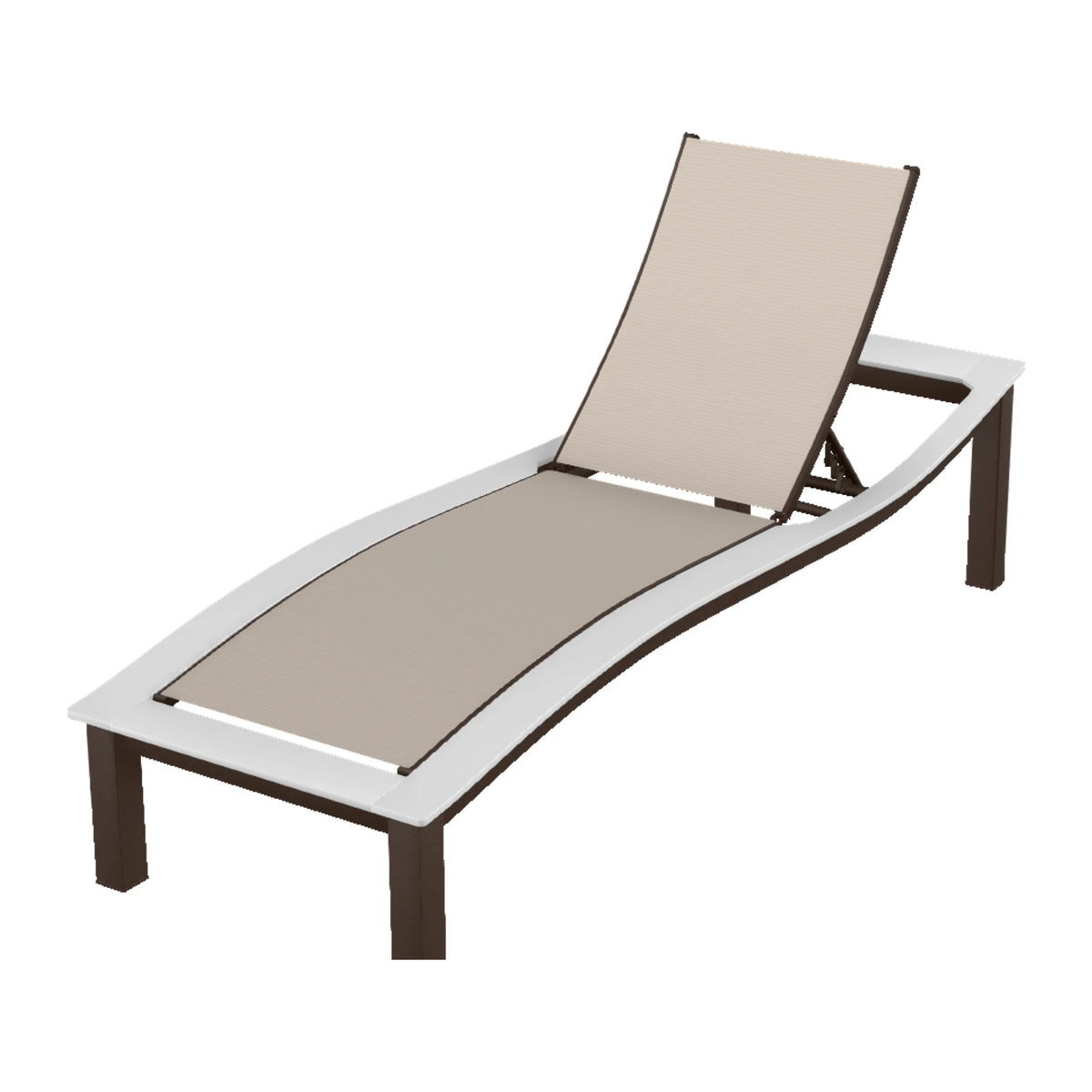 Bazza Sling Armless Chaise — Kona PC / Snow Accents