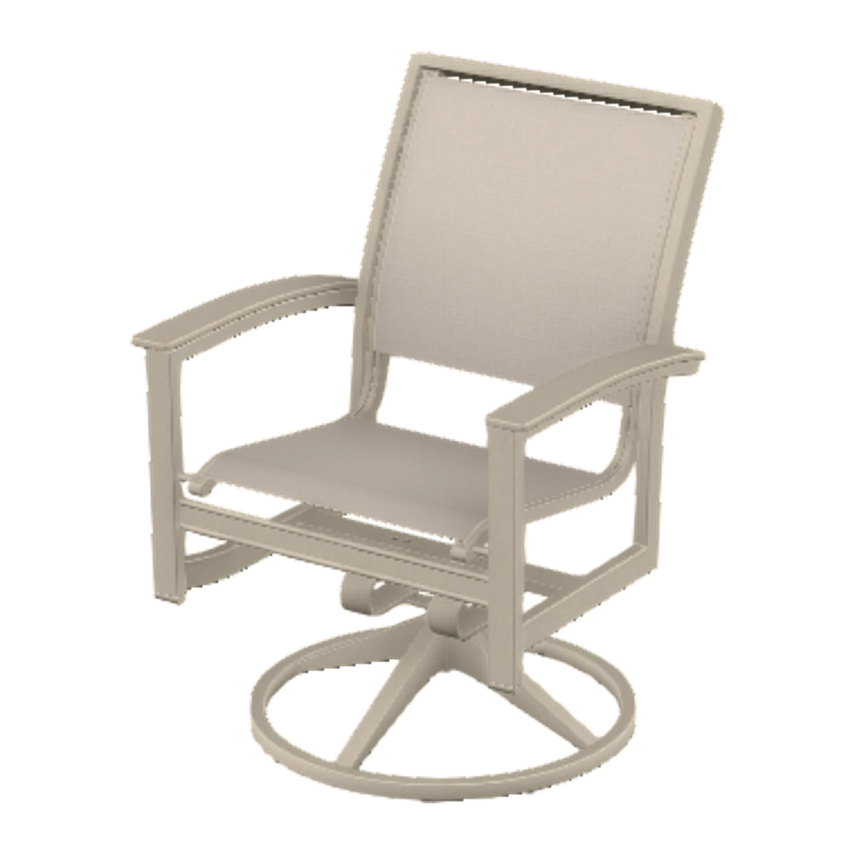 Bazza Sling Swivel Rocker Dining Chair — Desert Sand PC / Desert Accents
