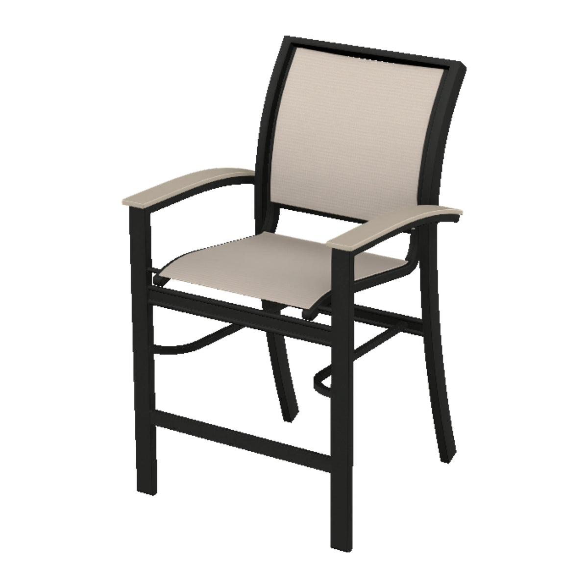 Bazza Sling Balcony Chair — Black PC / Desert Accents