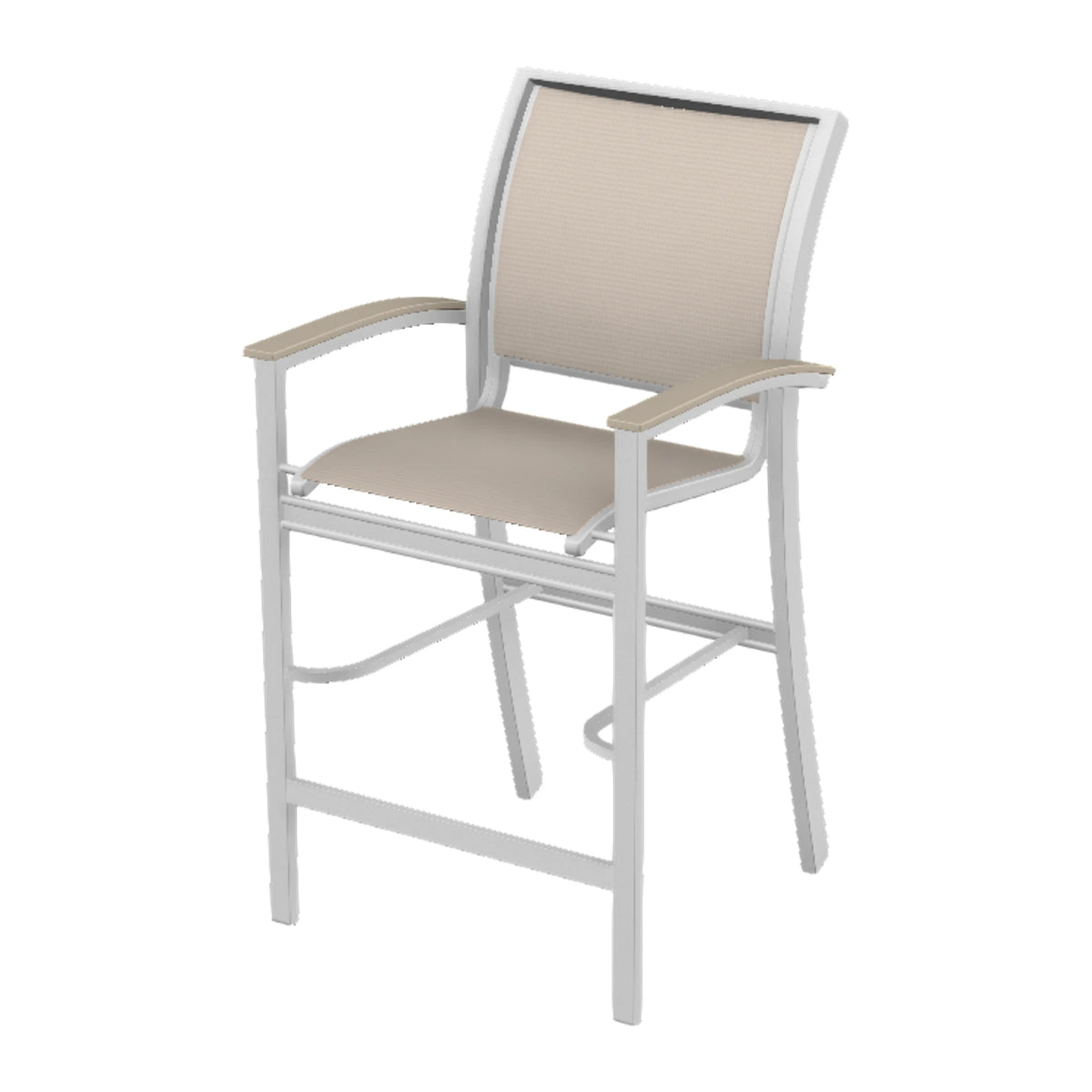 Bazza Sling Bar Chair — White Txt PC / Desert Accents