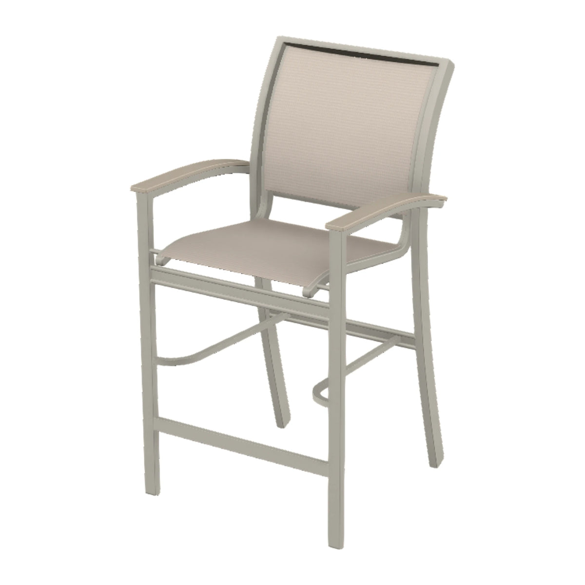 Bazza Sling Bar Chair — Warm Grey PC / Desert Accents