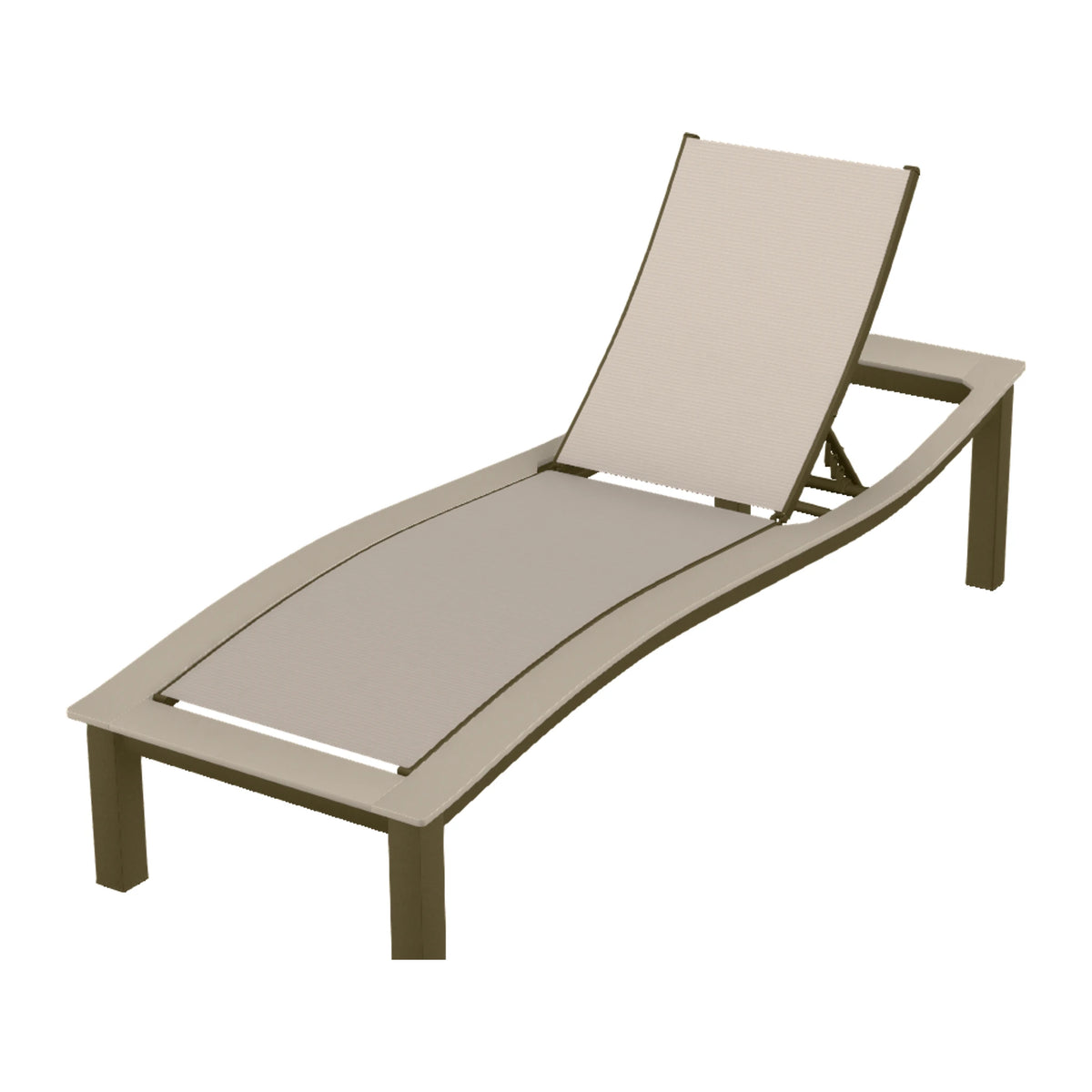 Bazza Sling Armless Chaise — Beachwood PC / Desert Accents