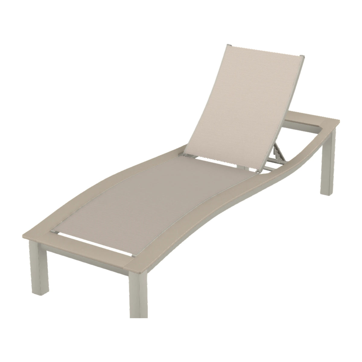 Bazza Sling Armless Chaise — Warm Grey PC / Desert Accents