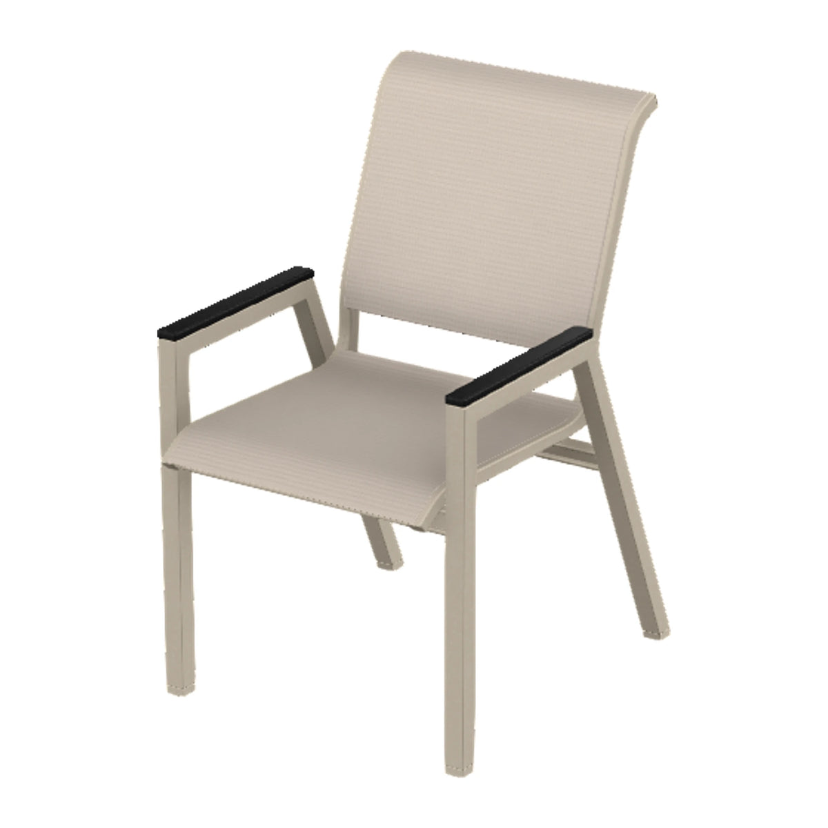 Bazza Sling Bistro Chair — Desert Sand PC / Black Accents