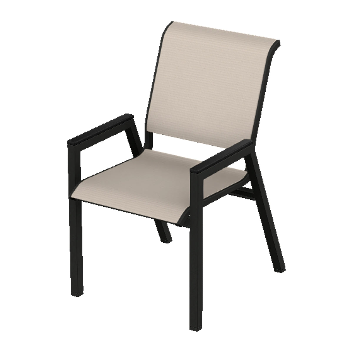 Bazza Sling Bistro Chair — Black PC / Black Accents