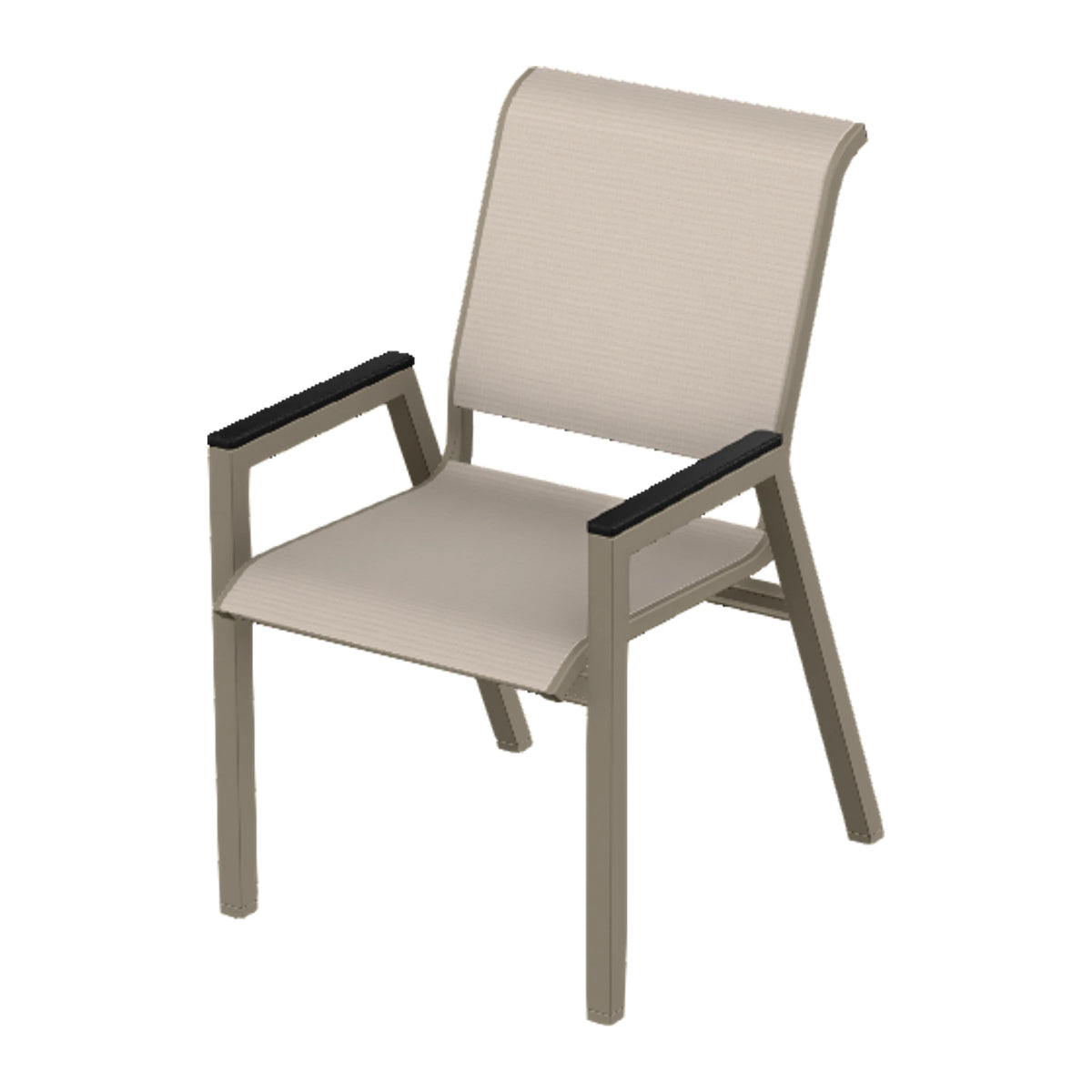 Bazza Sling Bistro Chair — Storm PC / Black Accents