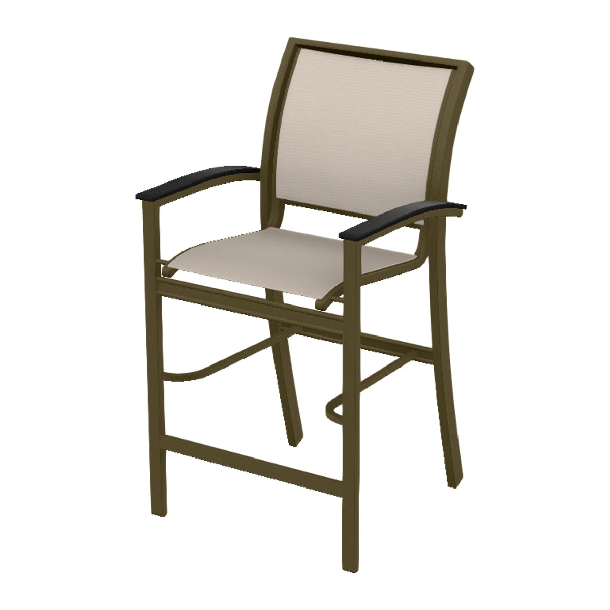 Bazza Sling Bar Chair — Beachwood PC / Black Accents