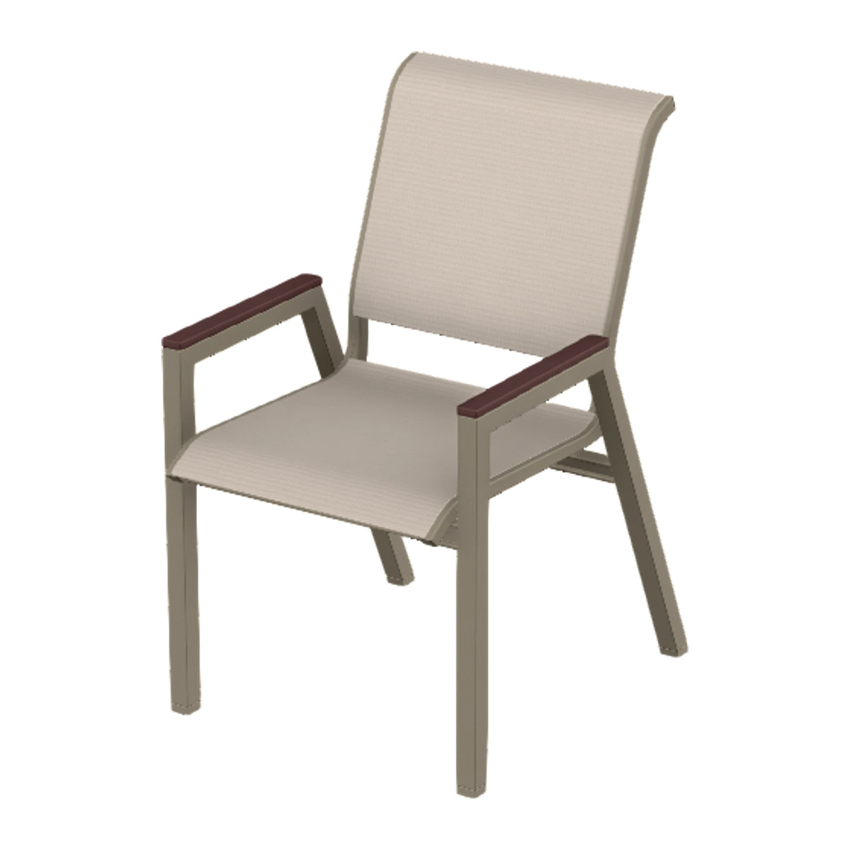 Bazza Sling Bistro Chair — Storm PC / Cranberry Accents