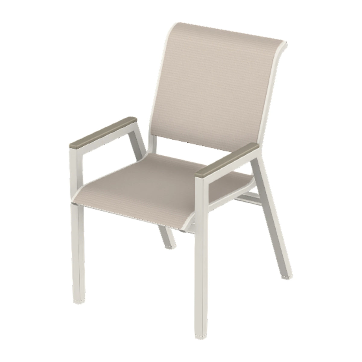 Bazza Sling Bistro Chair — Snow PC / Storm Accents