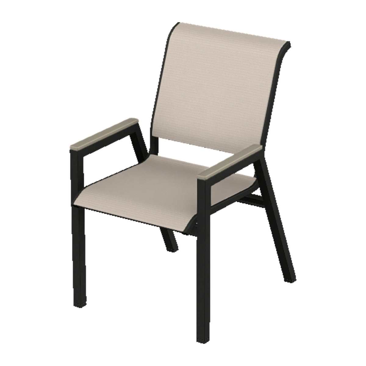 Bazza Sling Bistro Chair — Black PC / Storm Accents