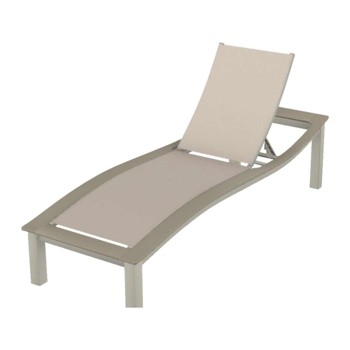 Bazza Sling Armless Chaise — Warm Grey PC / Storm Accents