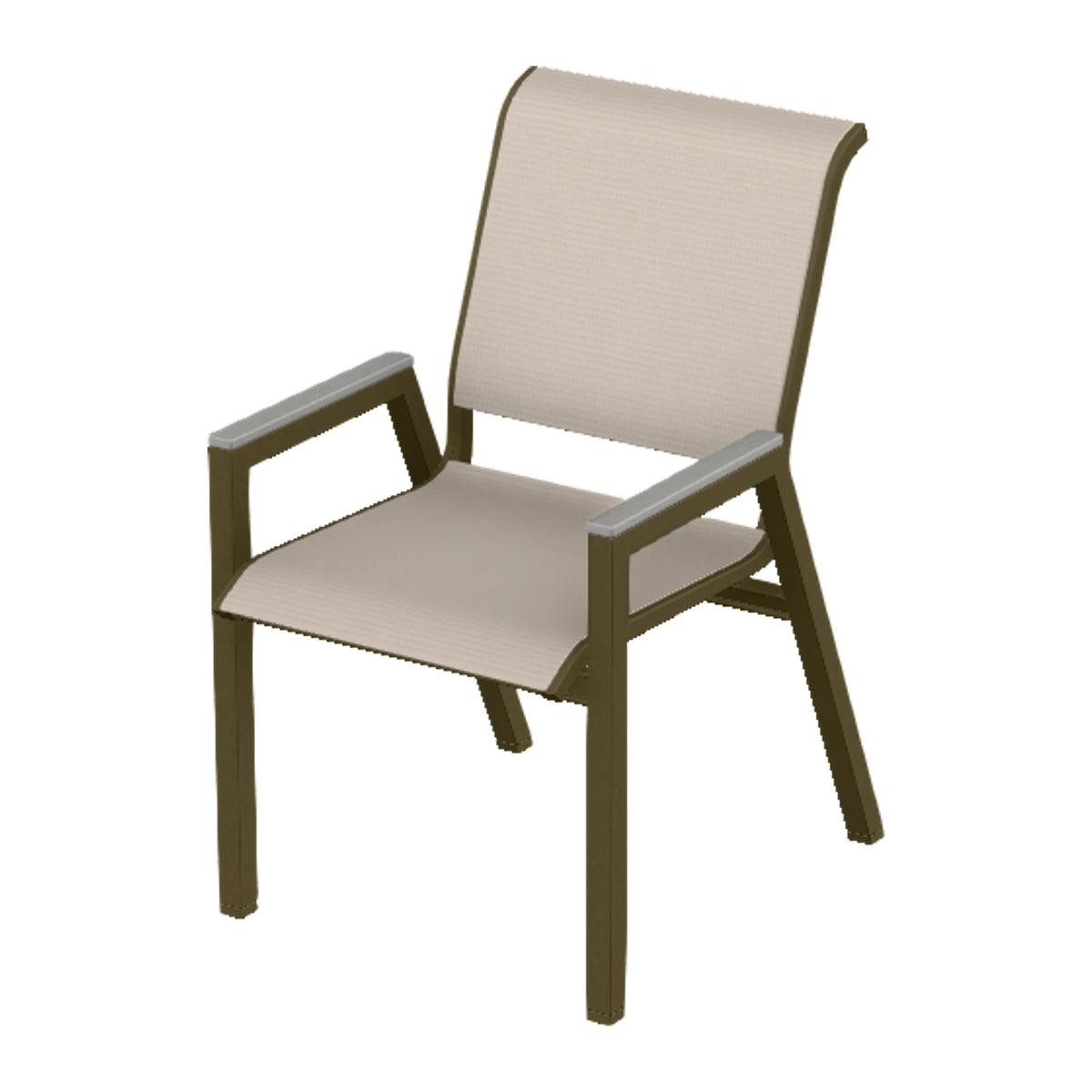 Bazza Sling Bistro Chair — Beachwood PC / Cape Grey Accents