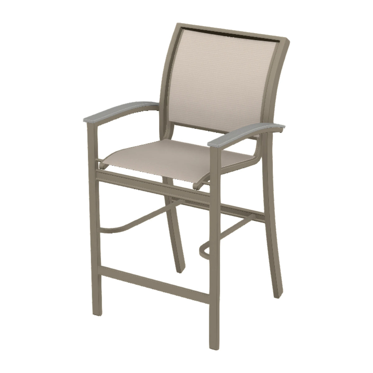 Bazza Sling Bar Chair — Storm PC / Cape Grey Accents
