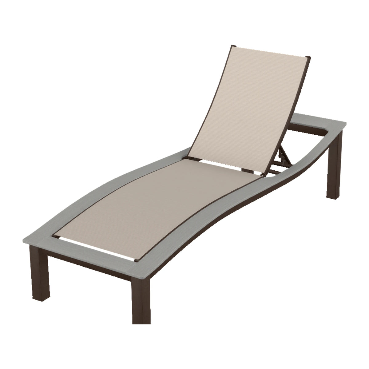Bazza Sling Armless Chaise — Kona PC / Cape Grey Accents