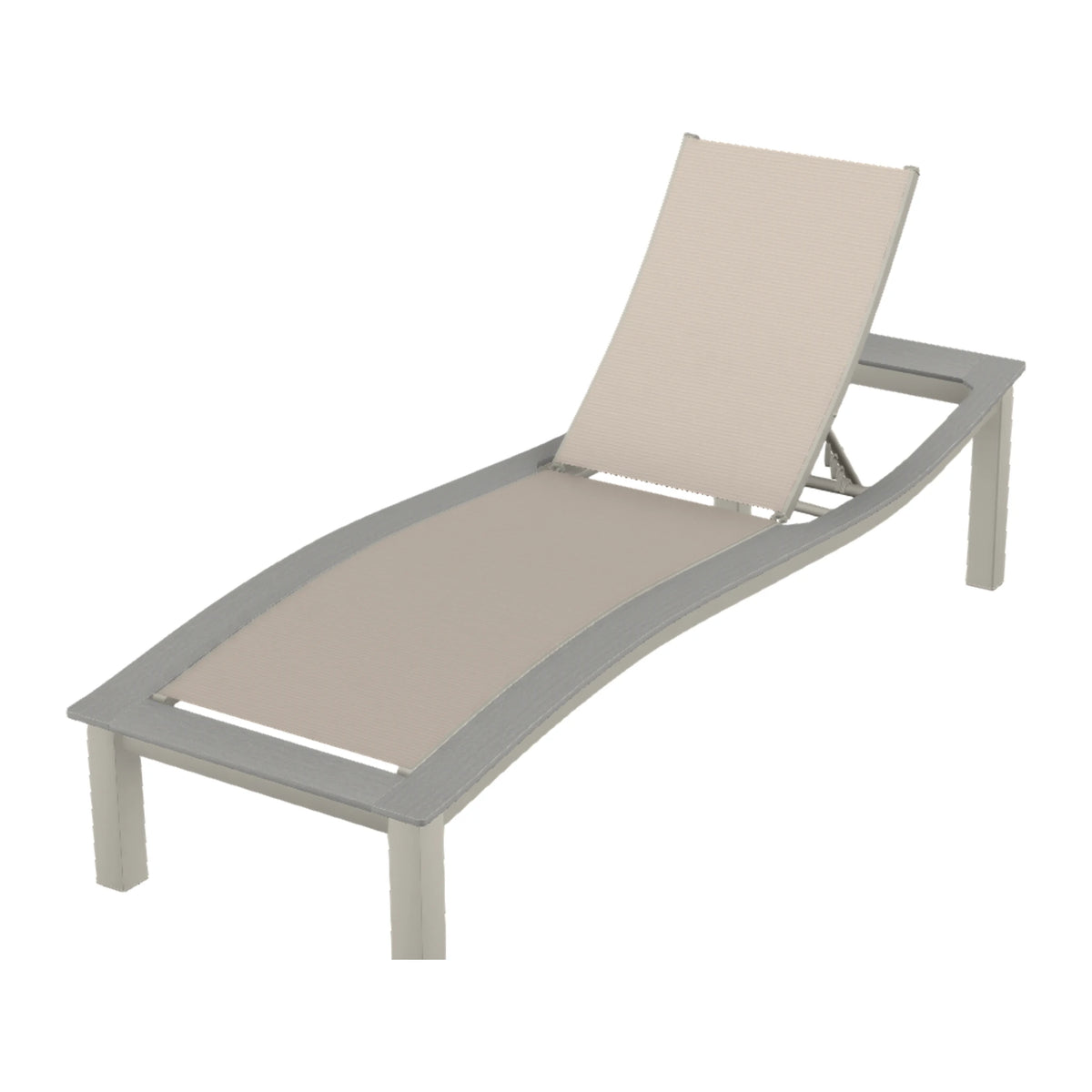 Bazza Sling Armless Chaise — Warm Grey PC / Cape Grey Accents