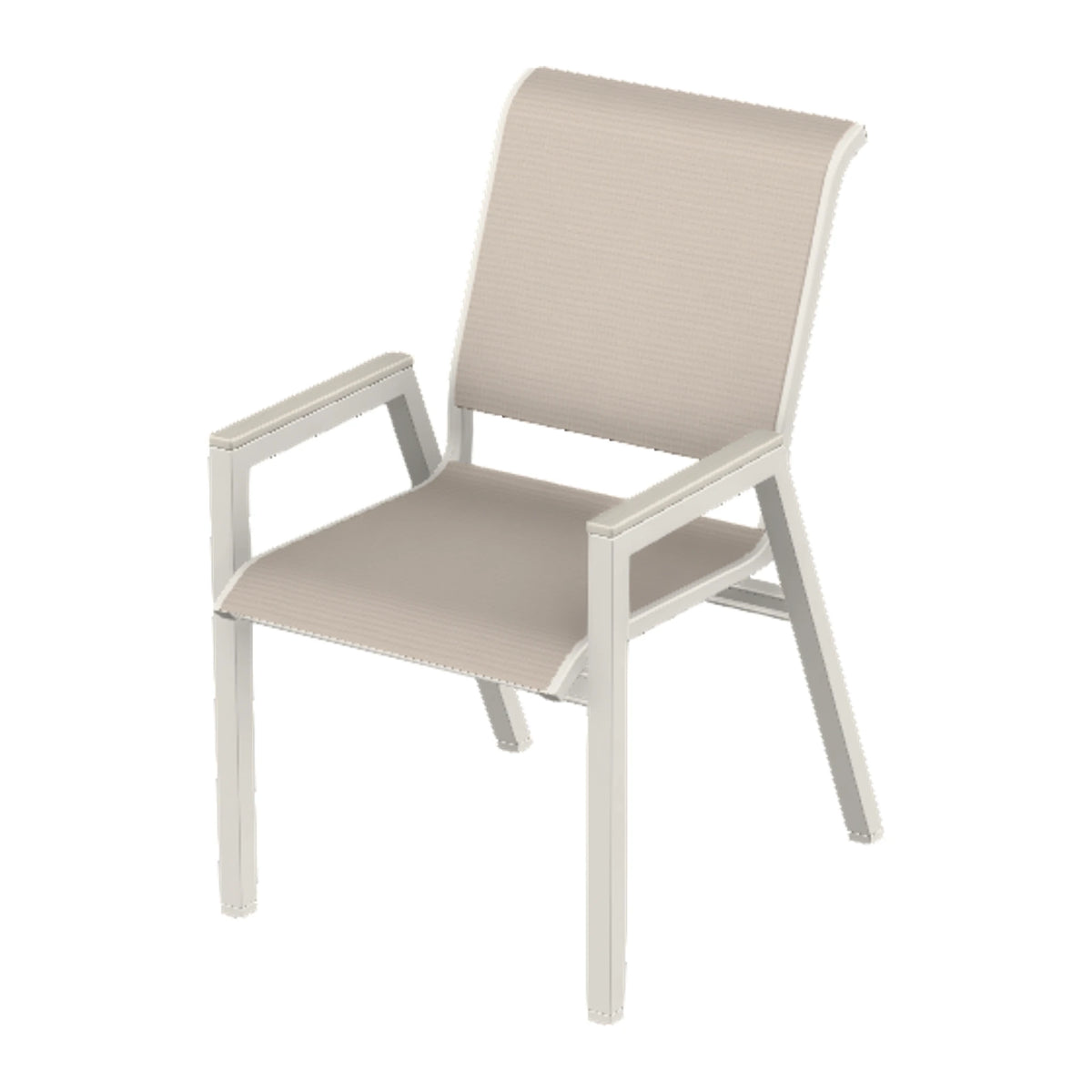 Bazza Sling Bistro Chair — Snow PC / Laguna Accents
