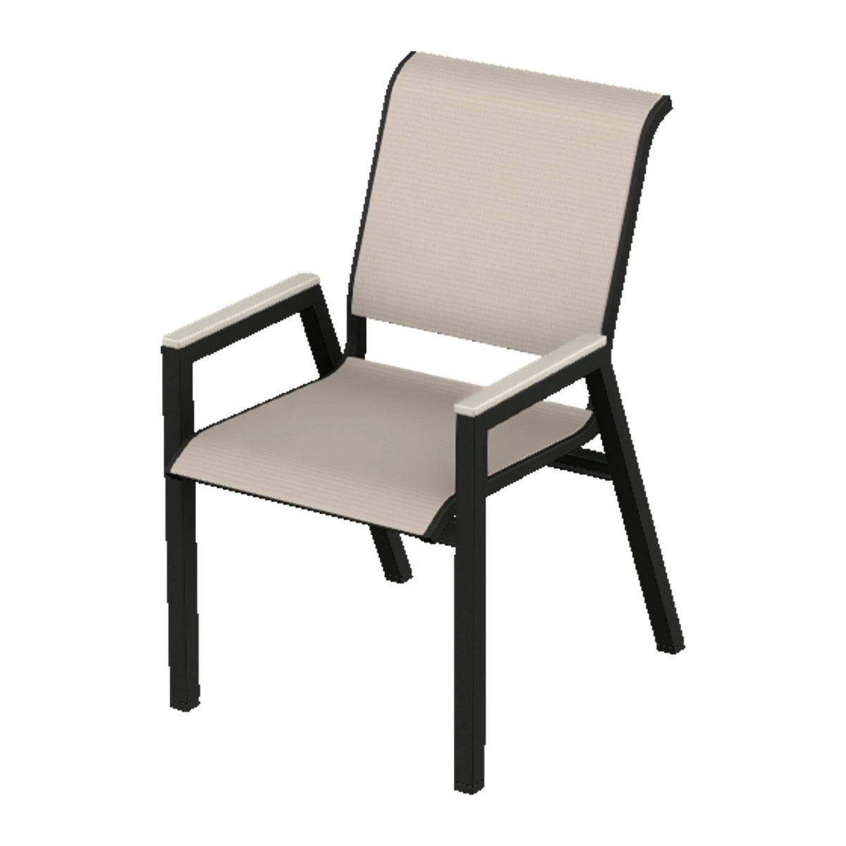 Bazza Sling Bistro Chair — Black PC / Laguna Accents