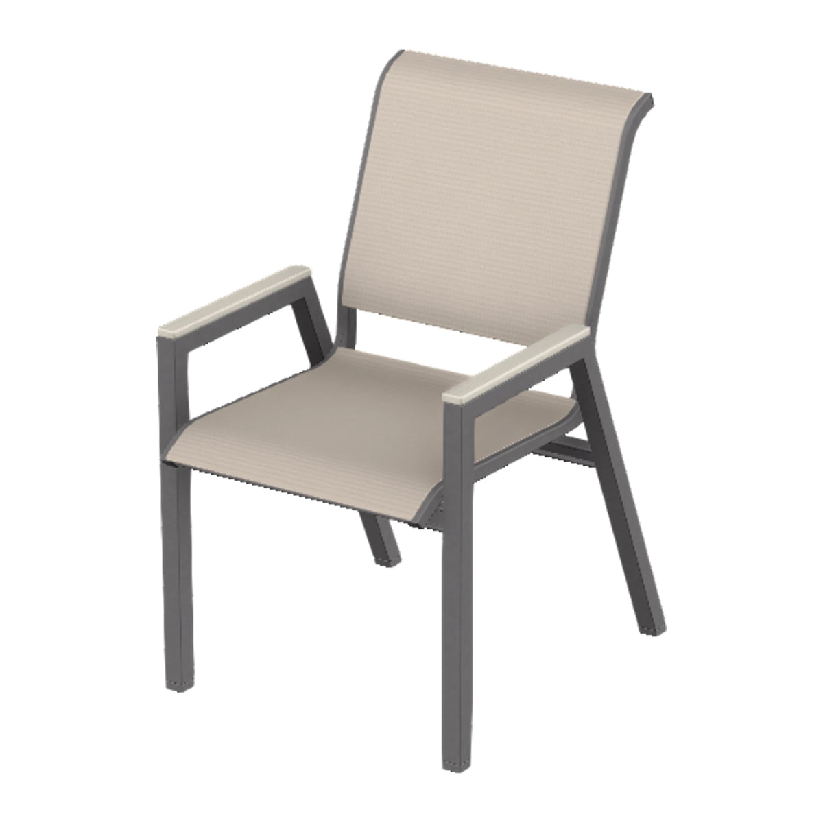 Bazza Sling Bistro Chair — Graphite Txt PC / Laguna Accents