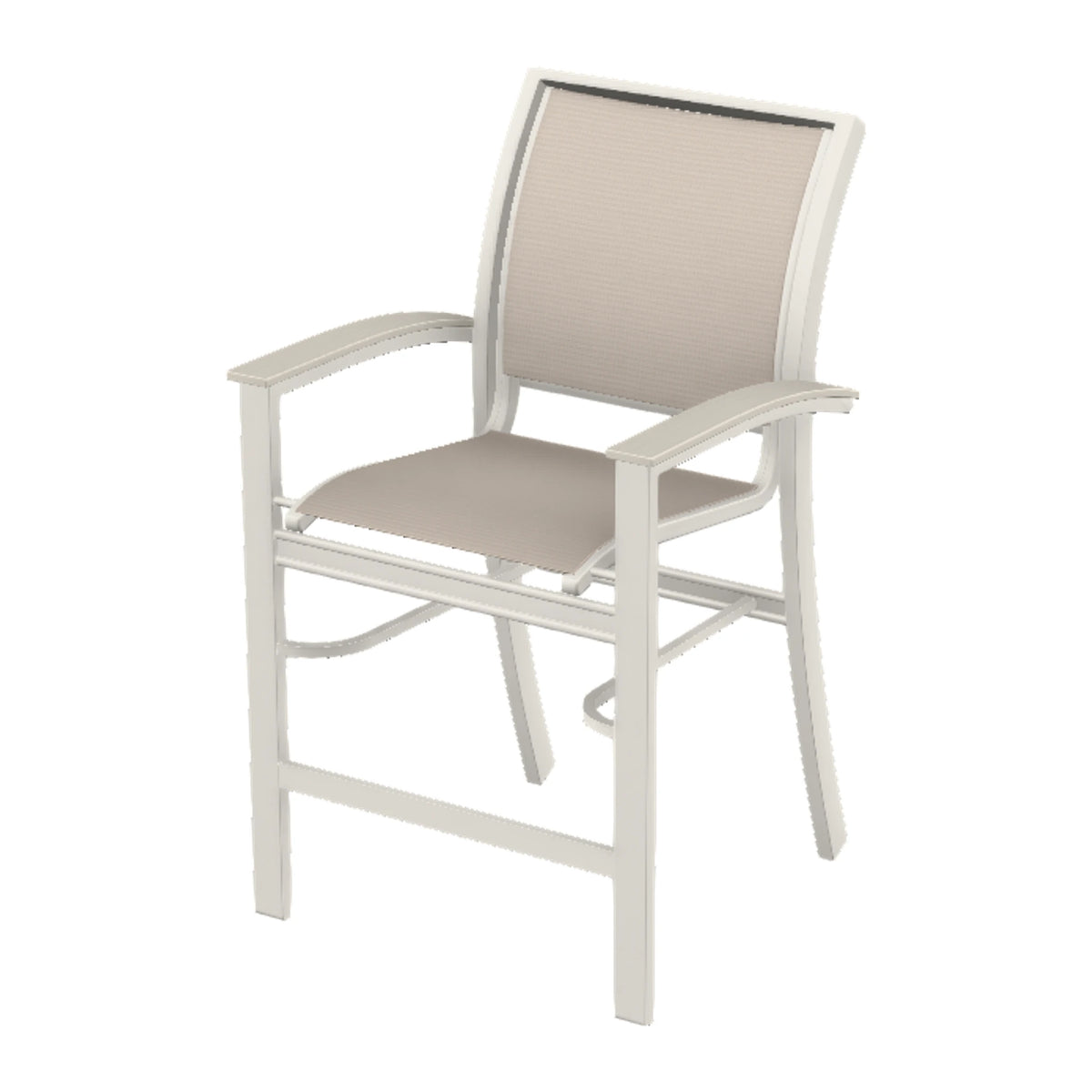 Bazza Sling Balcony Chair — Snow PC / Laguna Accents