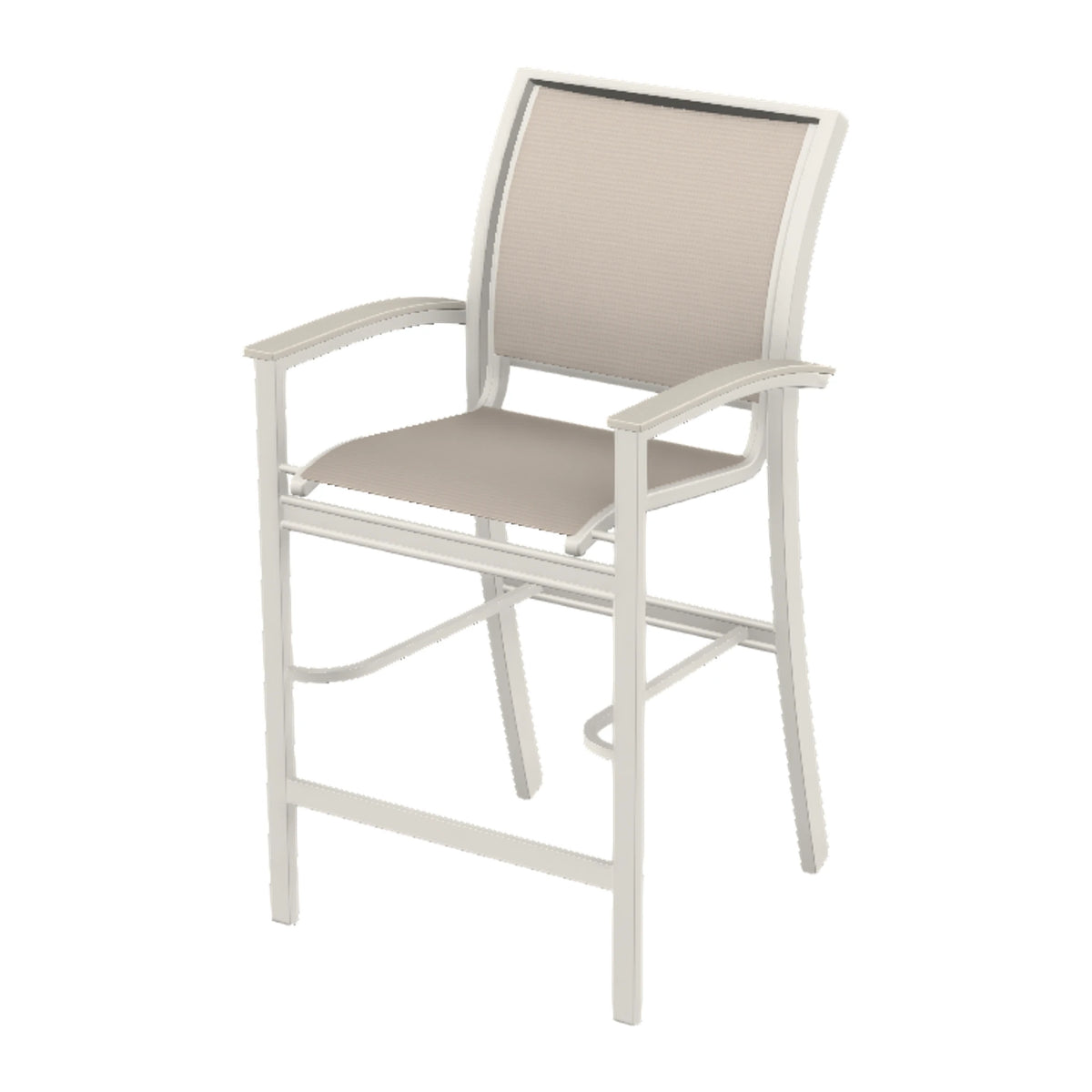 Bazza Sling Bar Chair — Snow PC / Laguna Accents