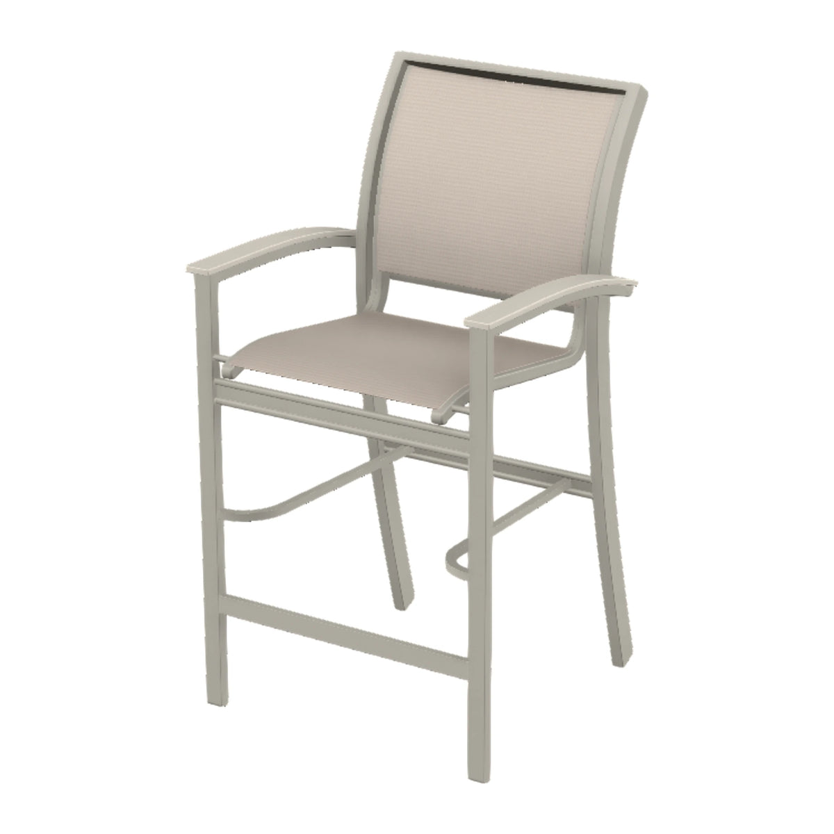 Bazza Sling Bar Chair — Warm Grey PC / Laguna Accents