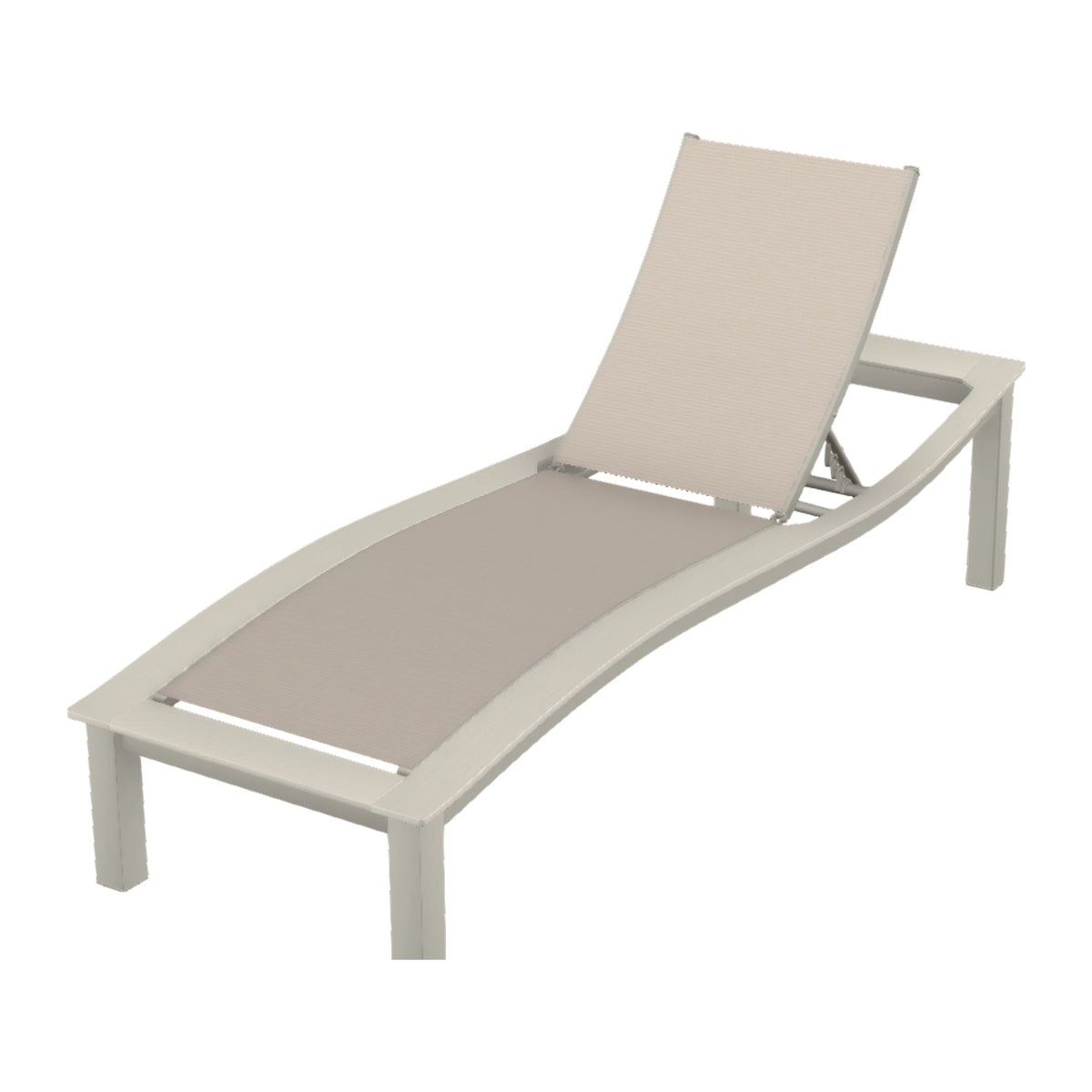 Bazza Sling Armless Chaise — Warm Grey PC / Laguna Accents