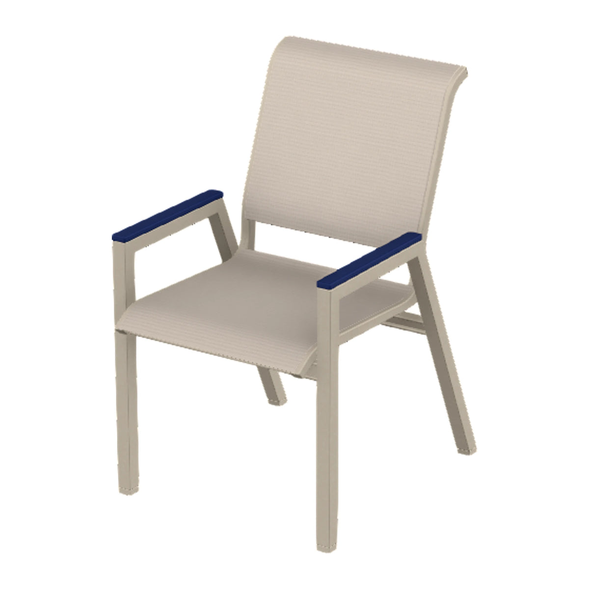 Bazza Sling Bistro Chair — Desert Sand PC / Navy Accents