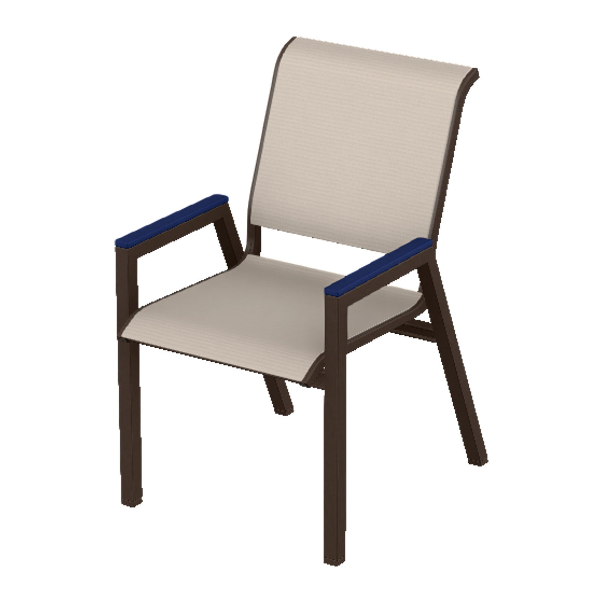 Bazza Sling Bistro Chair — Kona PC / Navy Accents