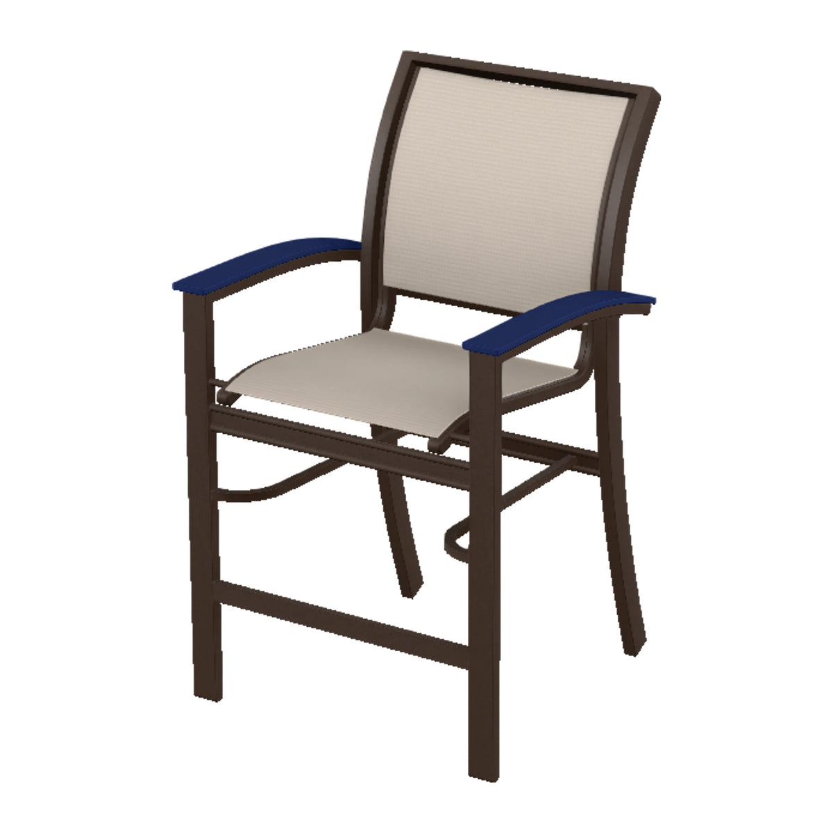 Bazza Sling Balcony Chair — Kona PC / Navy Accents