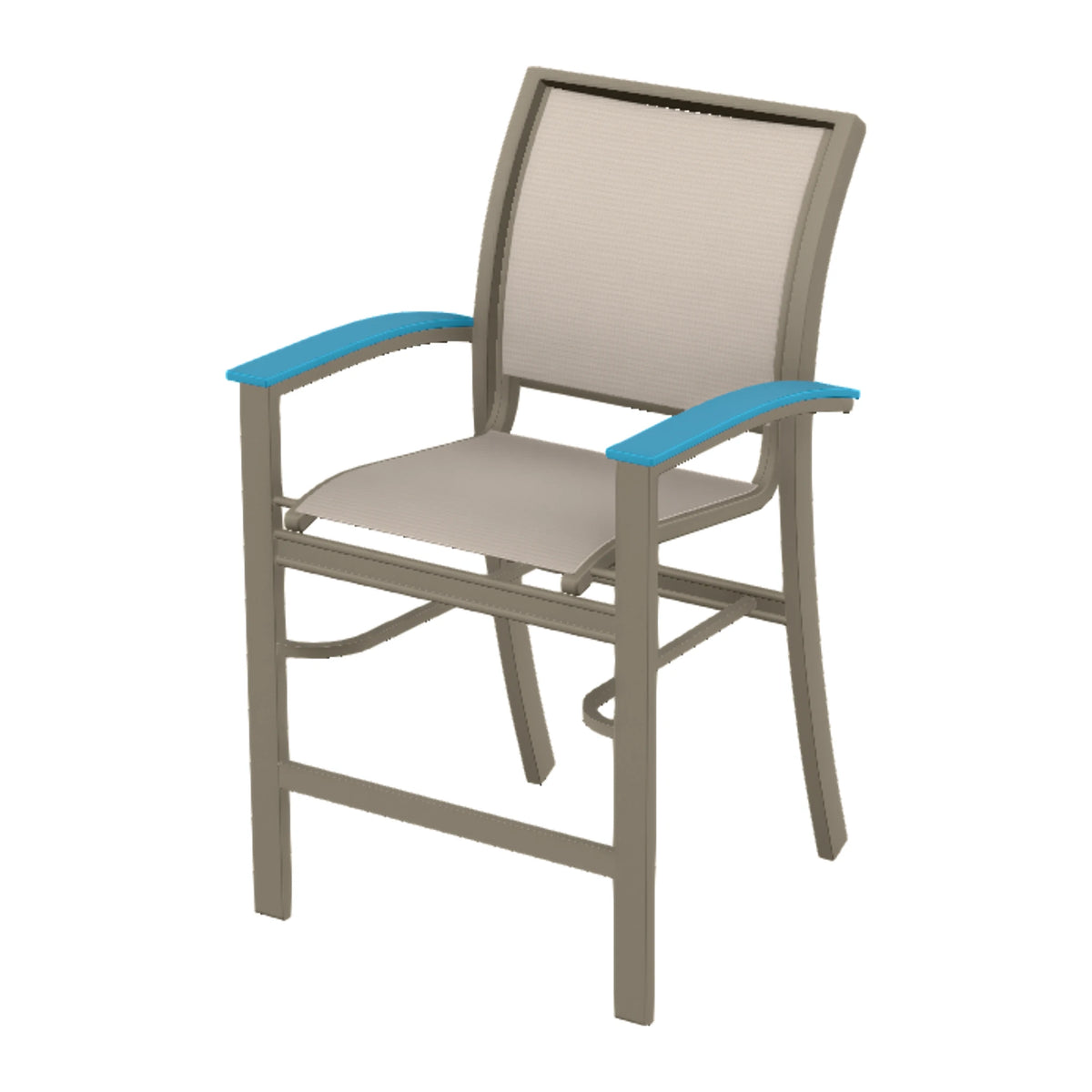 Bazza Sling Balcony Chair — Storm PC / Aqua Accents