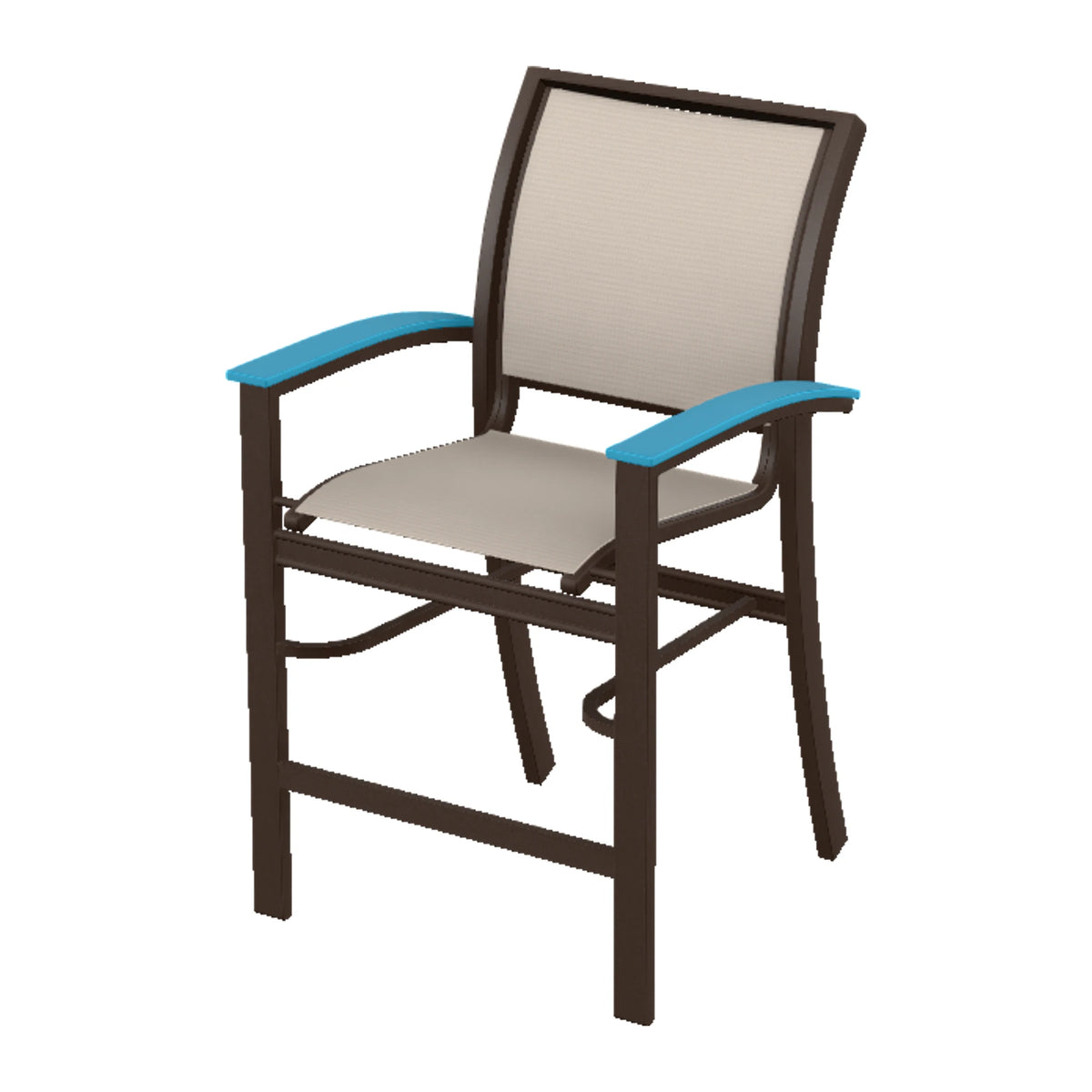 Bazza Sling Balcony Chair — Kona PC / Aqua Accents