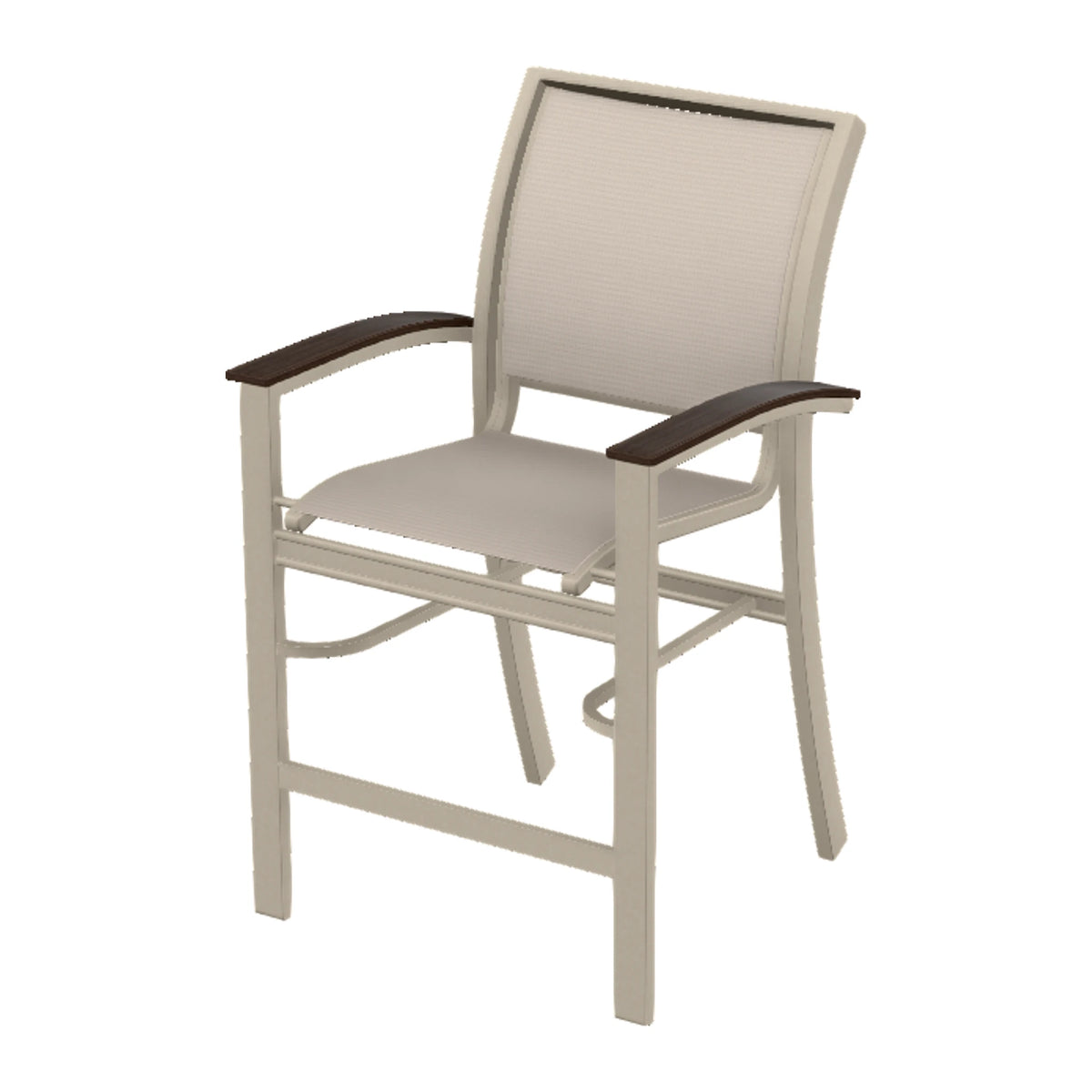 Bazza Sling Balcony Chair — Desert Sand PC / Chestnut Accents