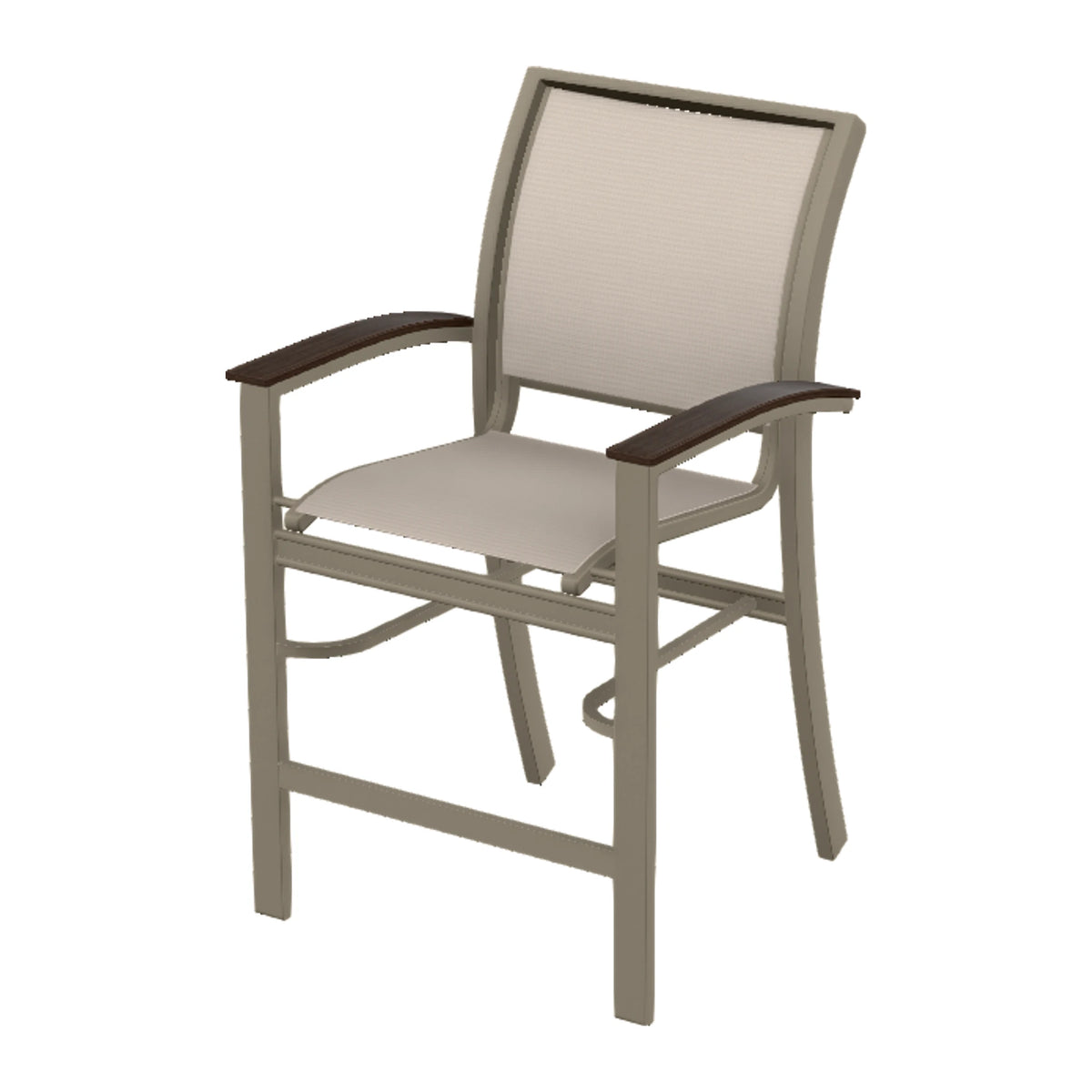 Bazza Sling Balcony Chair — Storm PC / Chestnut Accents