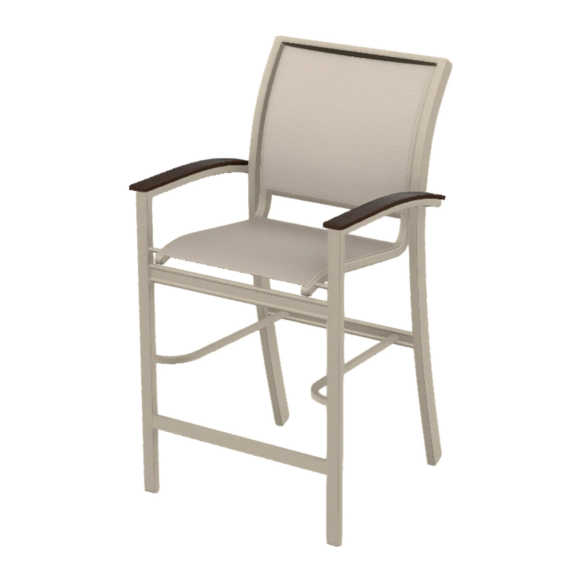 Bazza Sling Bar Chair — Desert Sand PC / Chestnut Accents