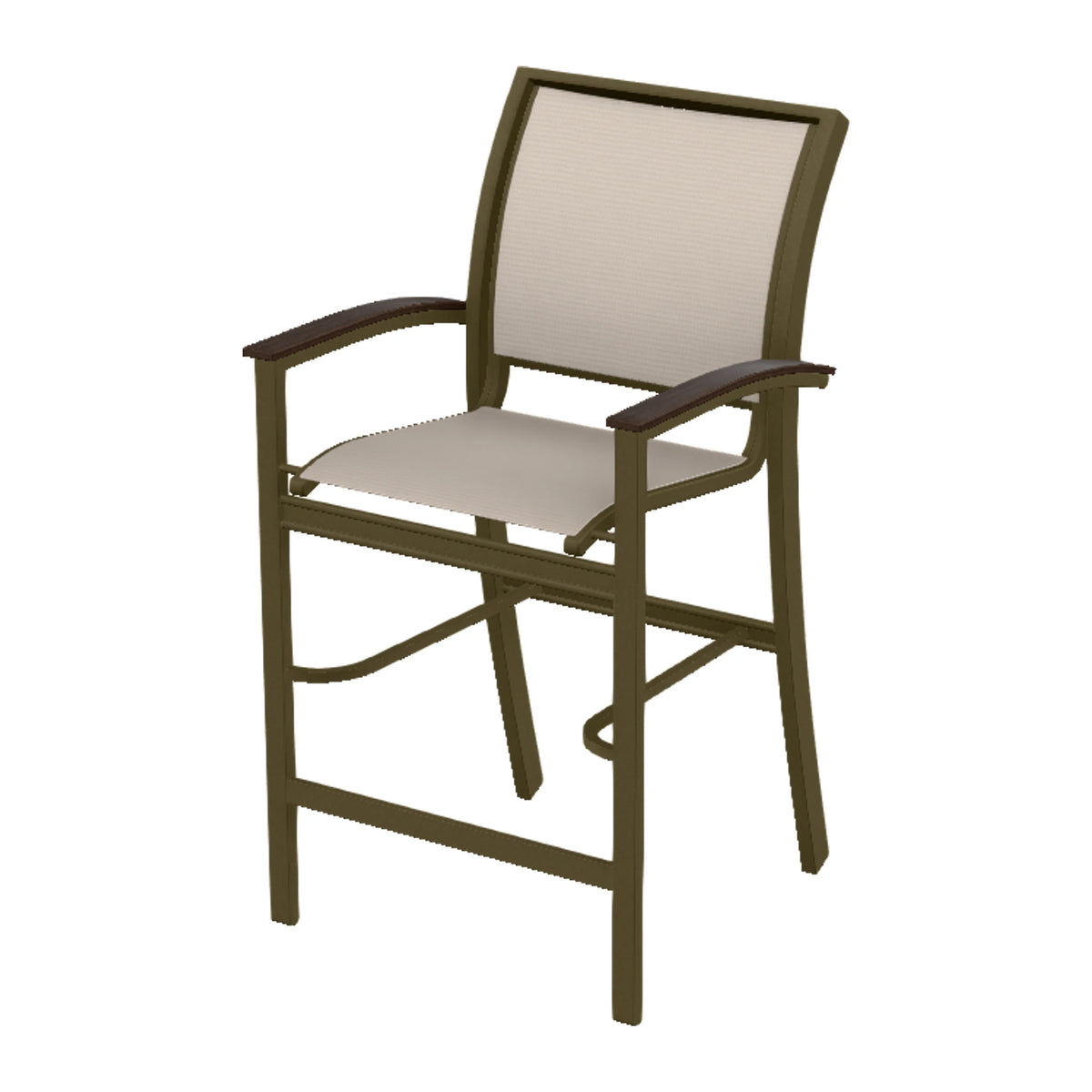 Bazza Sling Bar Chair — Beachwood PC / Chestnut Accents
