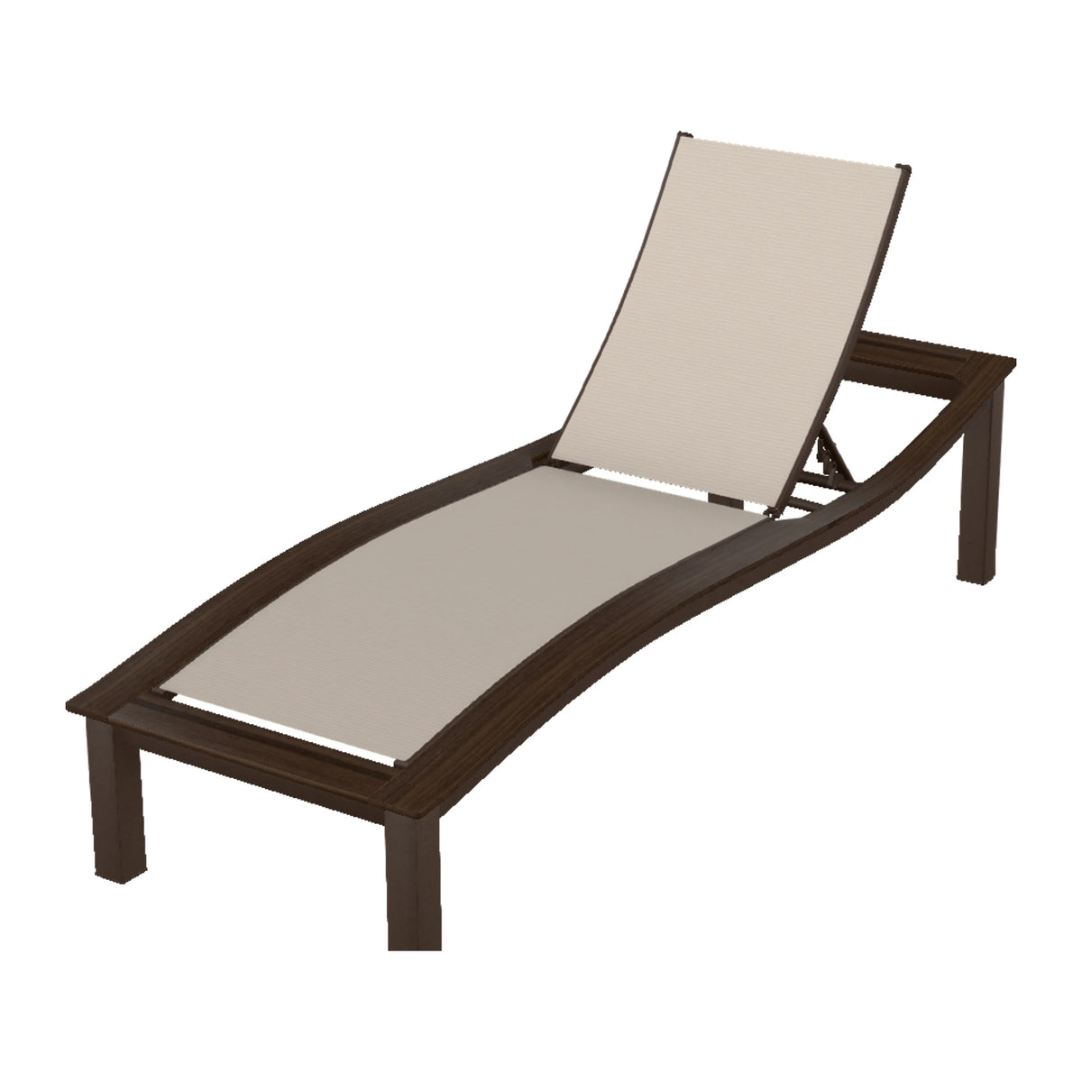 Bazza Sling Armless Chaise — Kona PC / Chestnut Accents